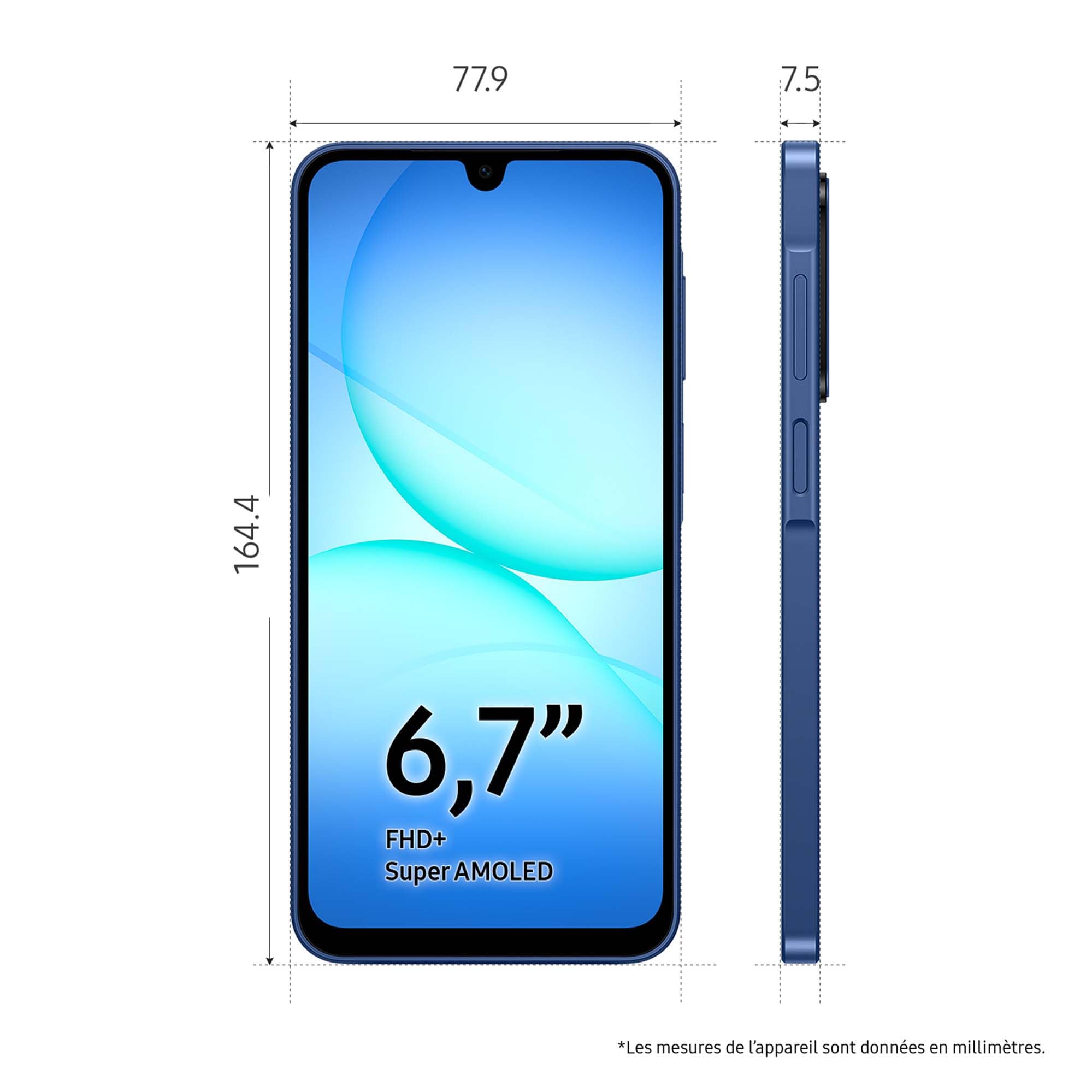 Samsung A176 Galaxy A17 5G (6.7'' - 128 Go, 4 Go RAM) Bleu
