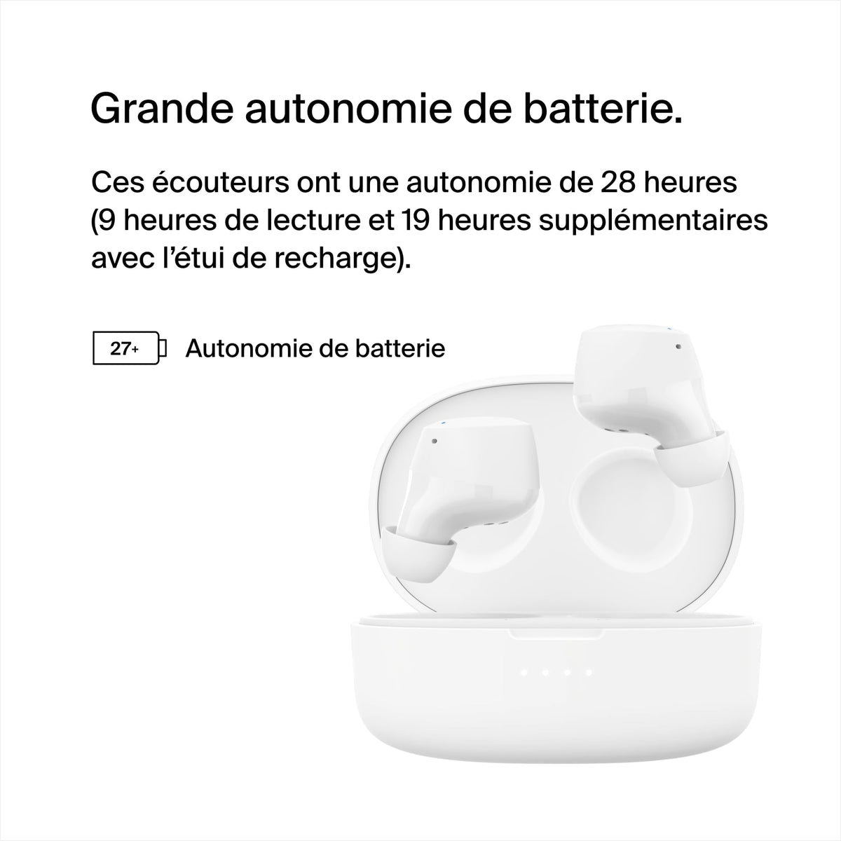 BELKIN SOUNDFORM BoltTrue Wireless Earbuds White