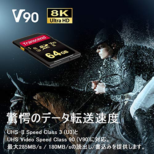 TRANSCEND 64Go SDXC Class3 UHS-II Card Appareil photo et caméscope DSLR