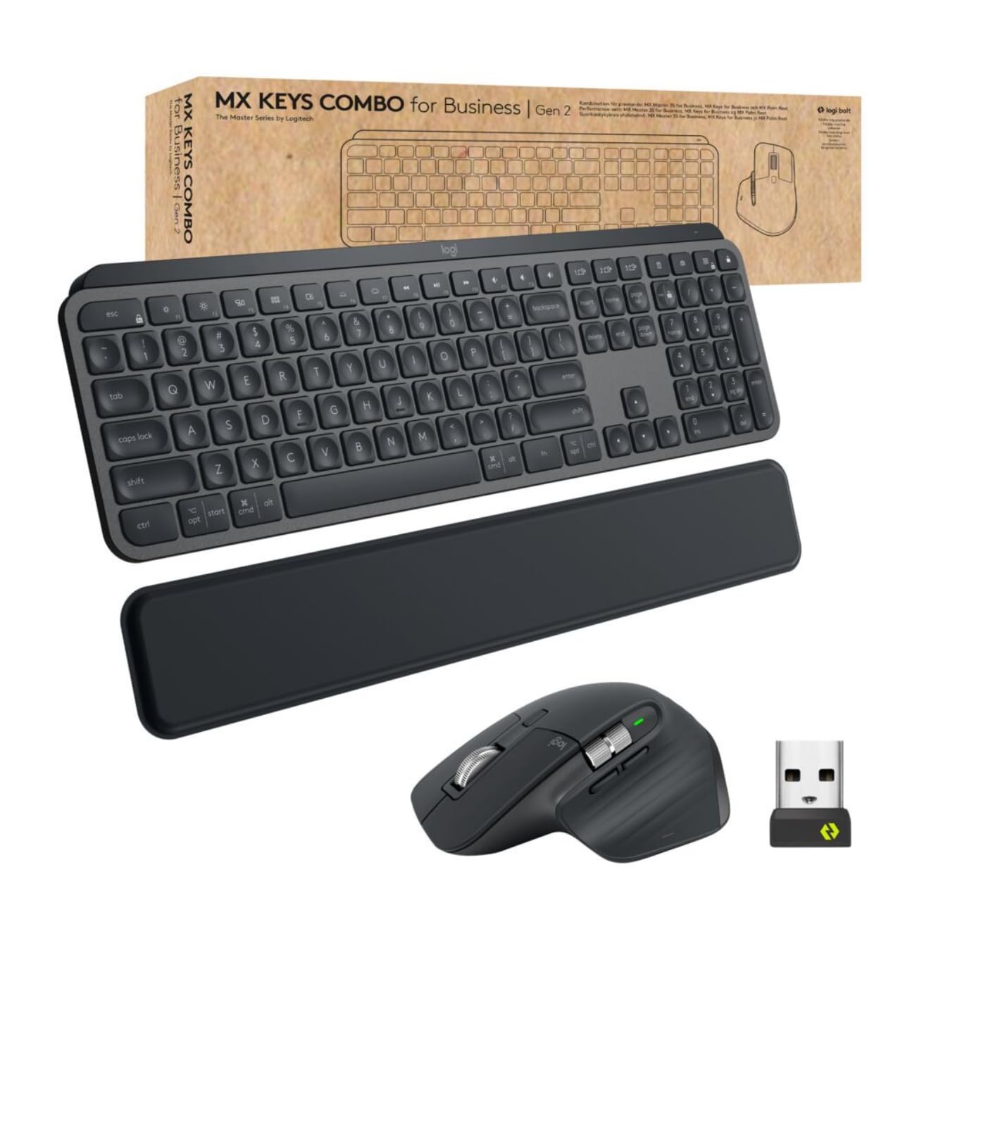 LOGITECH MX Keys Combo for Business Gen 2 - GRAPHITE - (FRA) - CENTRAL