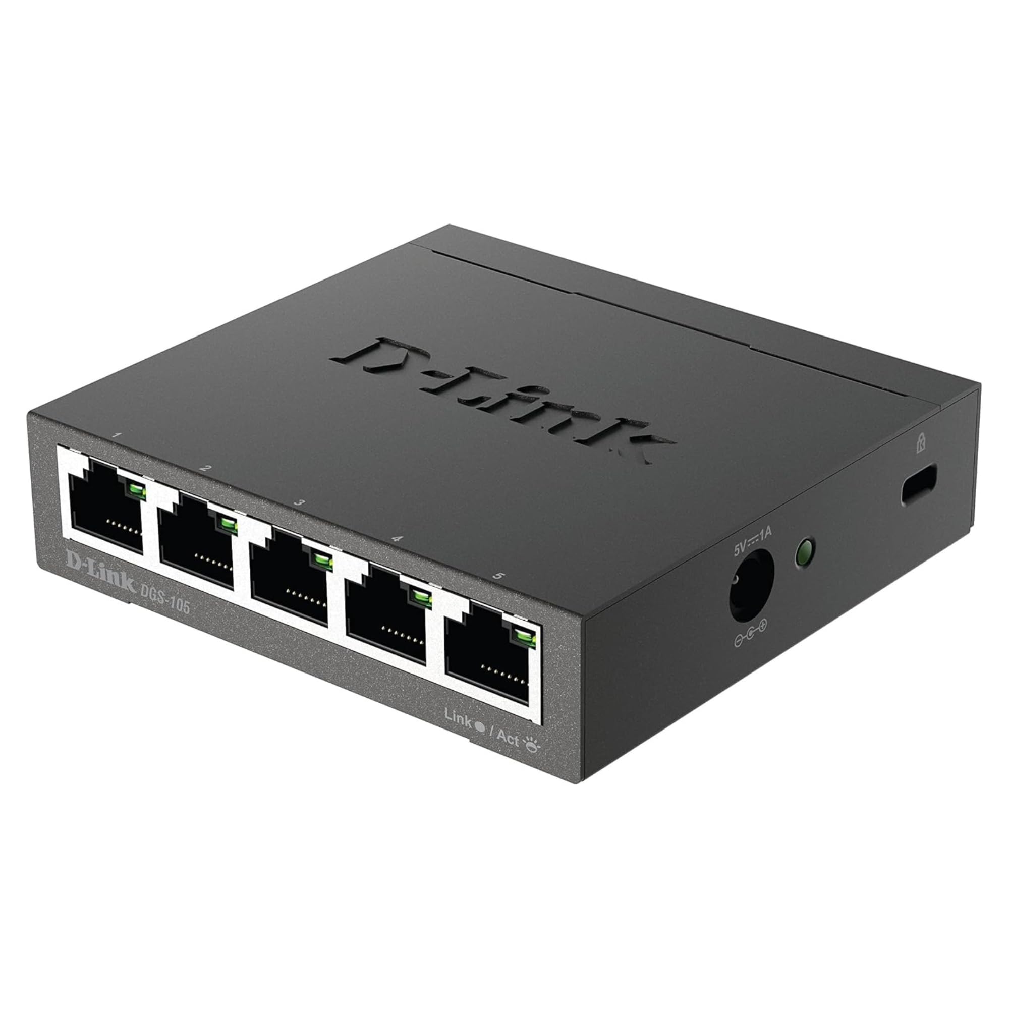 D-LINK 5-port 10/100/1000Mbps Gigabit Ethernet Switch - Metal Housing