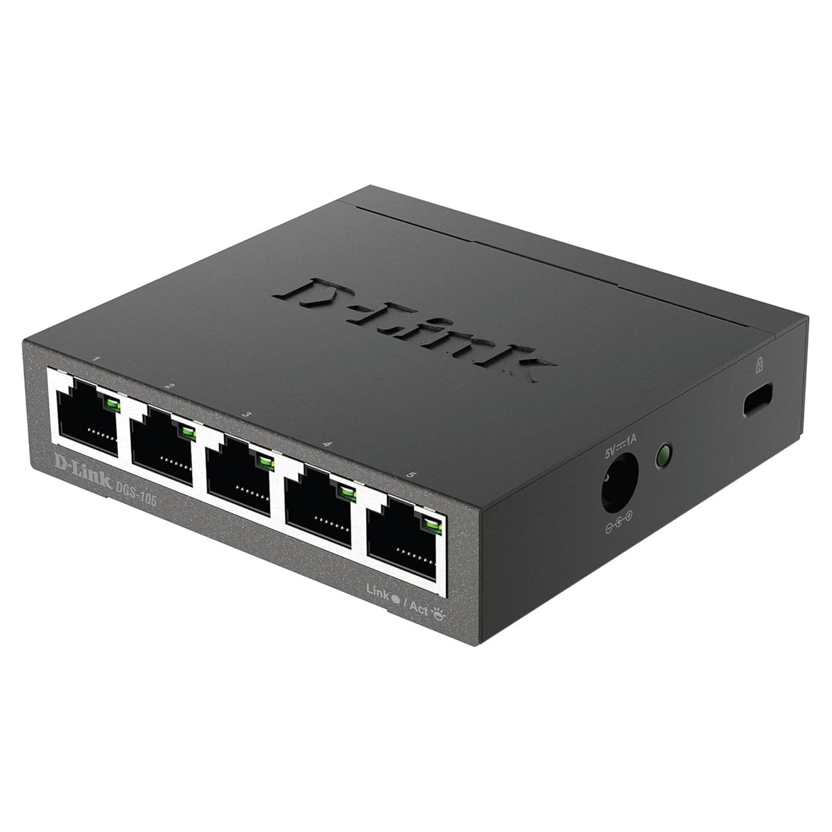 D-LINK 5-port 10/100/1000Mbps Gigabit Ethernet Switch - Metal Housing