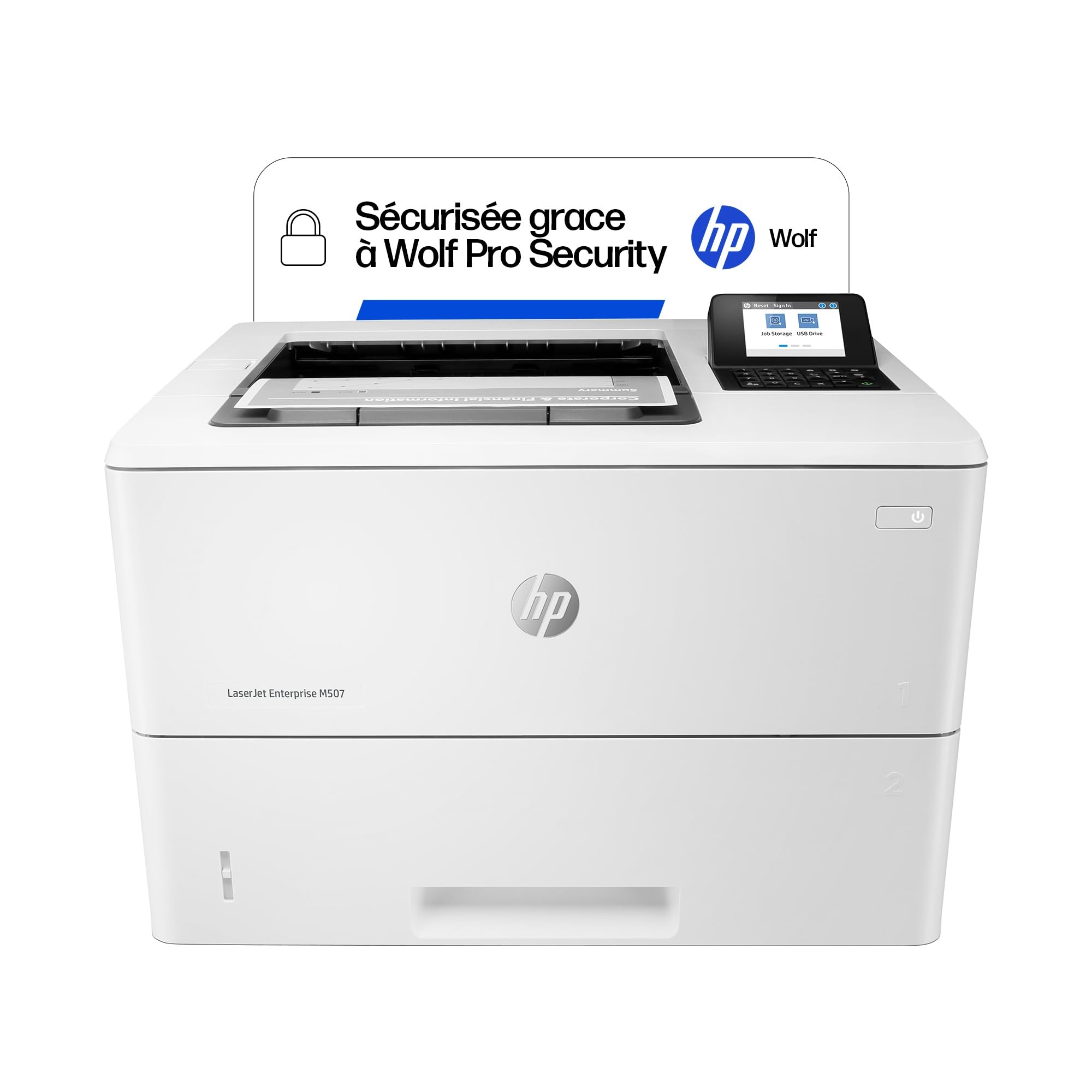 HP LaserJet Enterprise M507dn Printer Mono Duplex laser A4 1200x1200dpi 50ppm 650sheets USB LAN