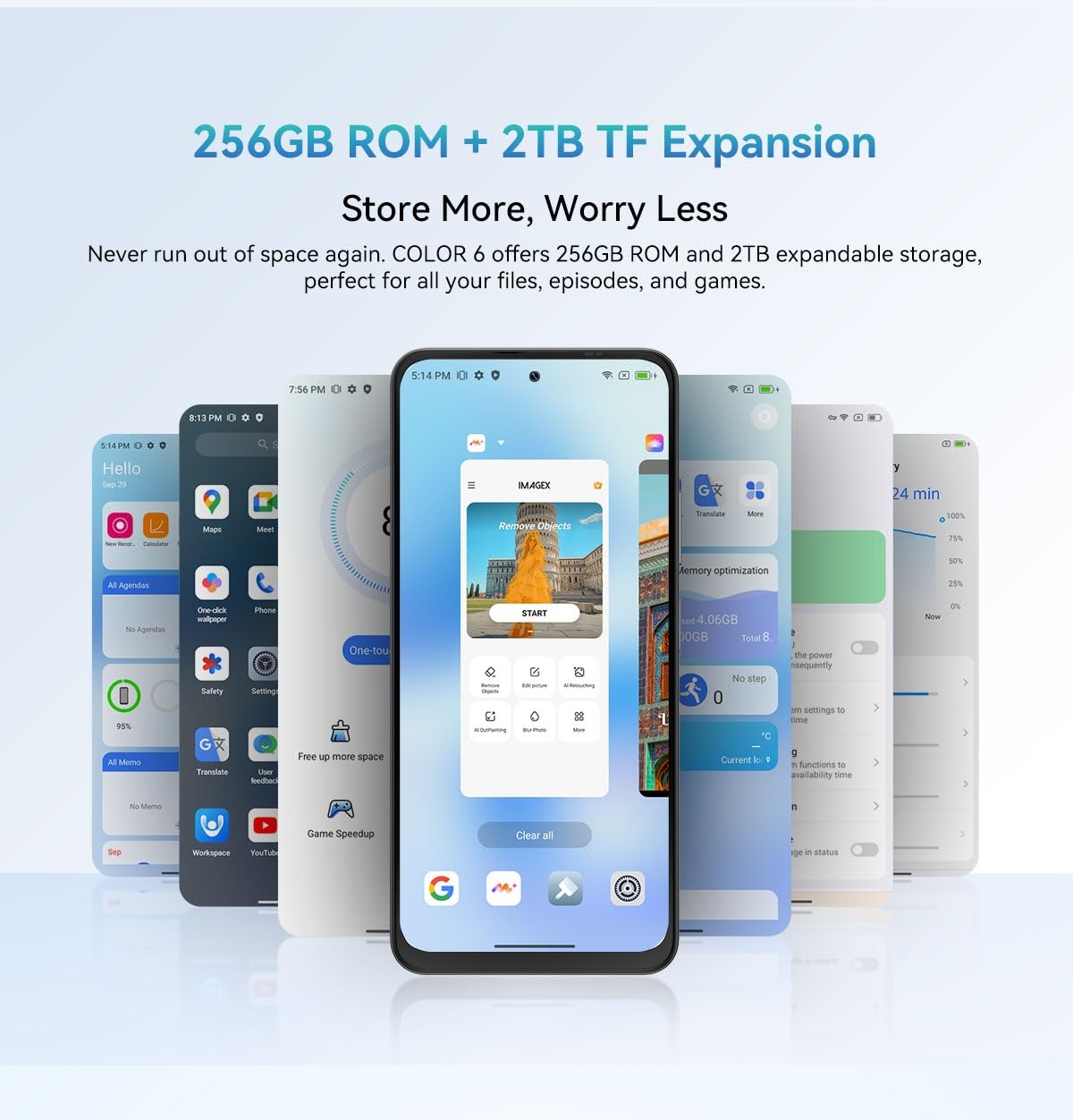 Blackview Color 6 (Double Sim - 6.67''- 128 Go, 8 Go RAM) Bleu