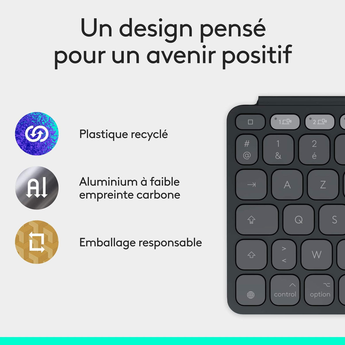 LOGITECH Keys-To-Go 2 - Graphite (FR)