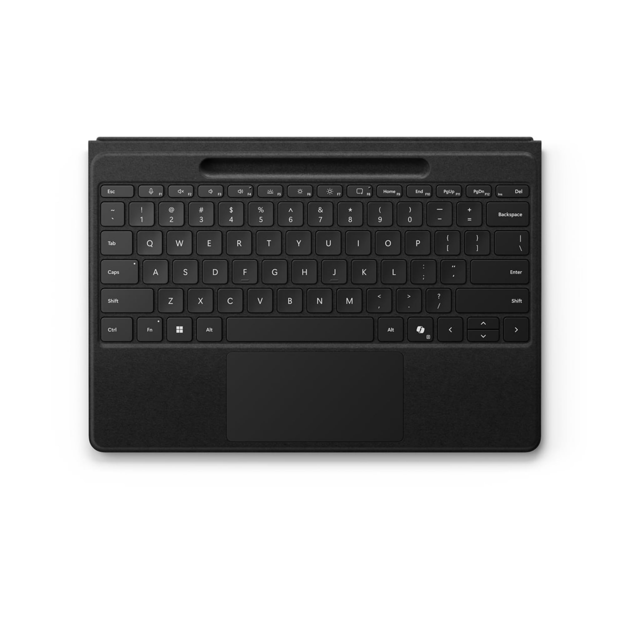 MICROSOFT Surface - Keyboard Flex - Typecover Flex - Trackpad - Encoche Pen - Surface Pro 8/9/10/11/12 Copilot Ready - AZERTY - Noir