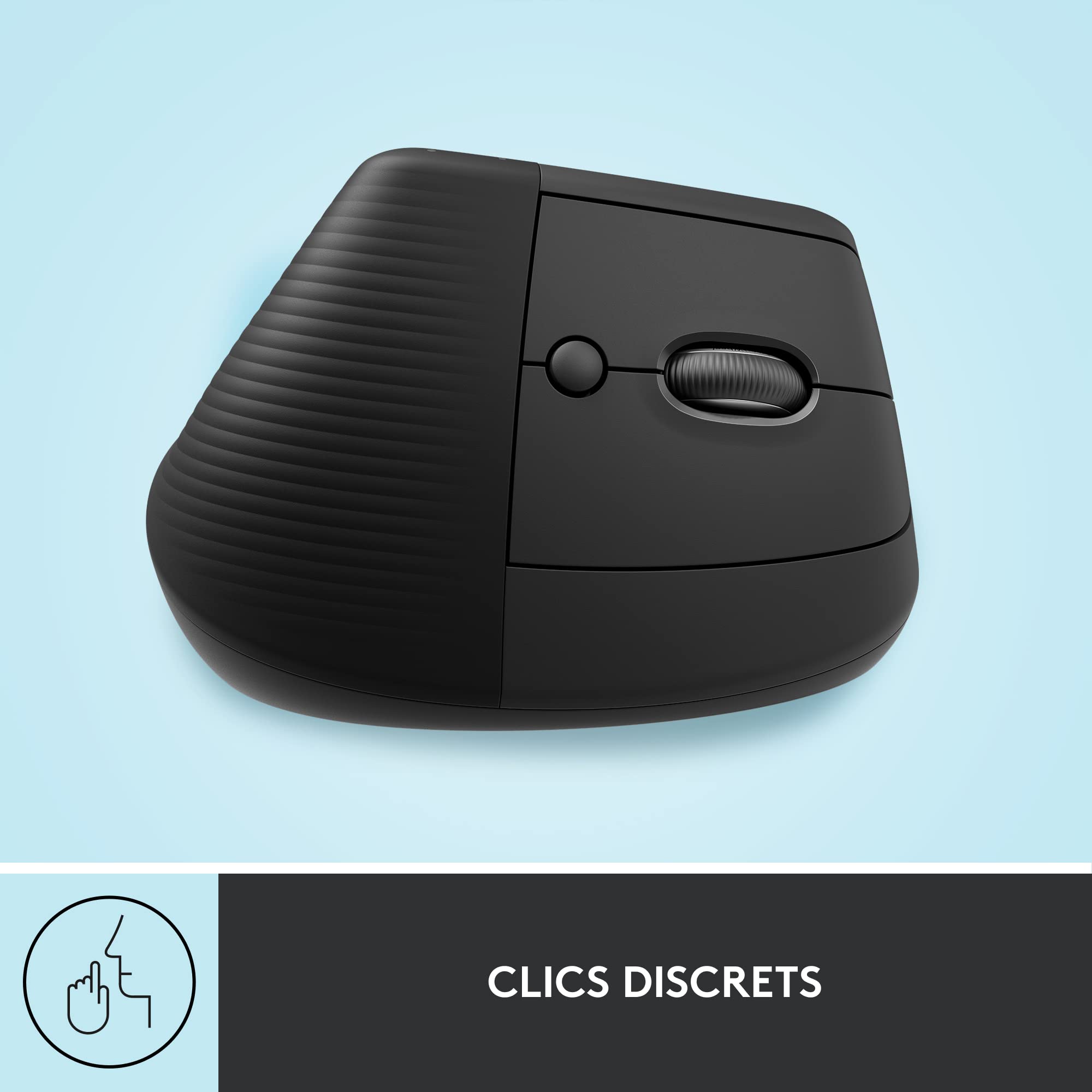 LOGITECH Lift Vertical Ergonomic Mouse Vertical mouse ergonomic optical 6 buttons wireless Bluetooth 2.4 GHz Bolt USB