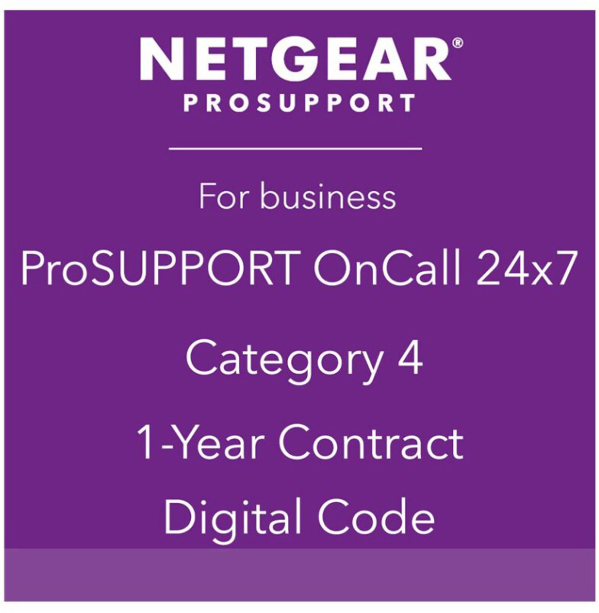 NETGEAR Pack ProSUPPORT 1 an OnCall 24/7 Catégorie 4