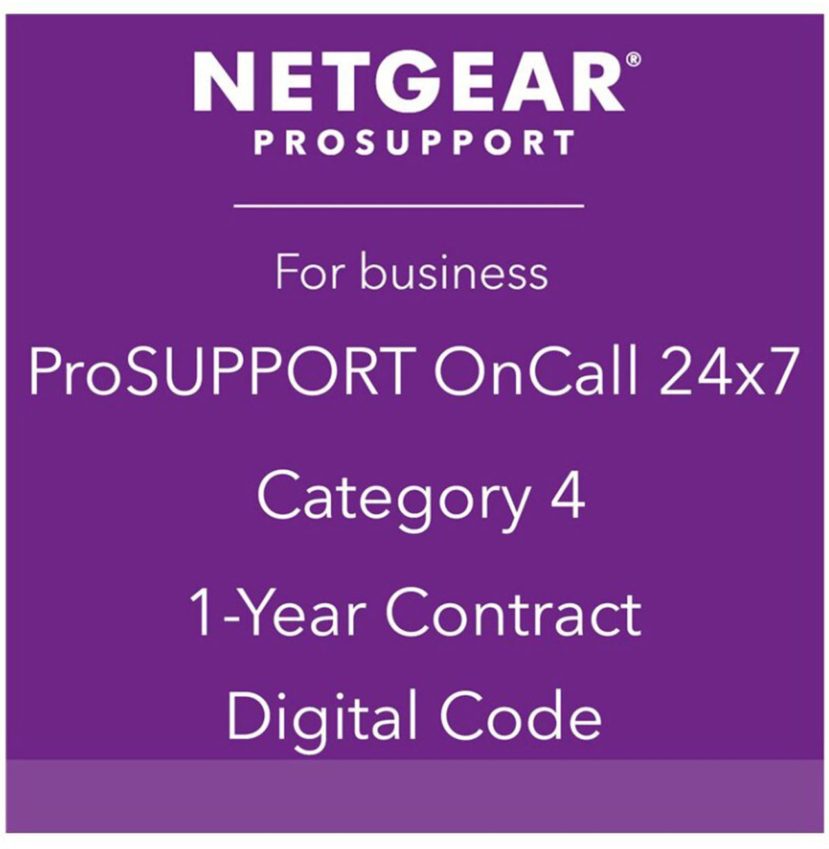 NETGEAR Pack ProSUPPORT 1 an OnCall 24/7 Catégorie 4