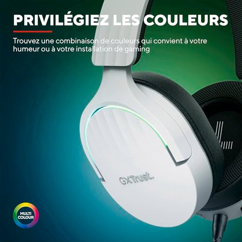 TRUST Casque micro FAYZO 7.1 USB pour PC & Console - White
