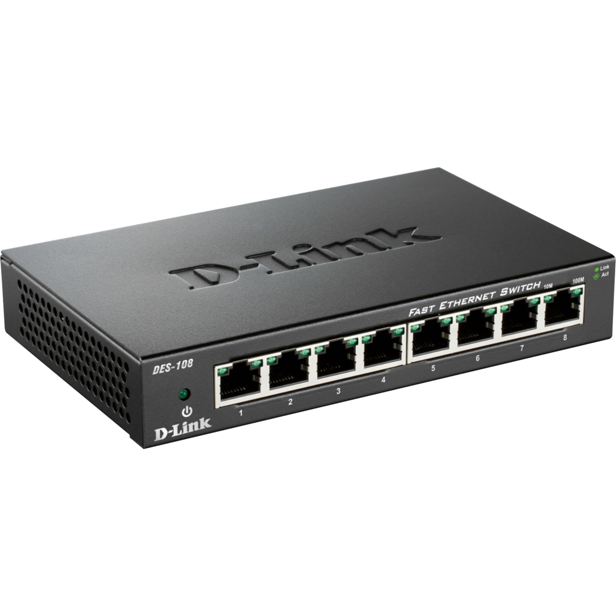 D-LINK 8-port 10/100Mbps Fast Ethernet Unmanaged Switch - Metal Housing