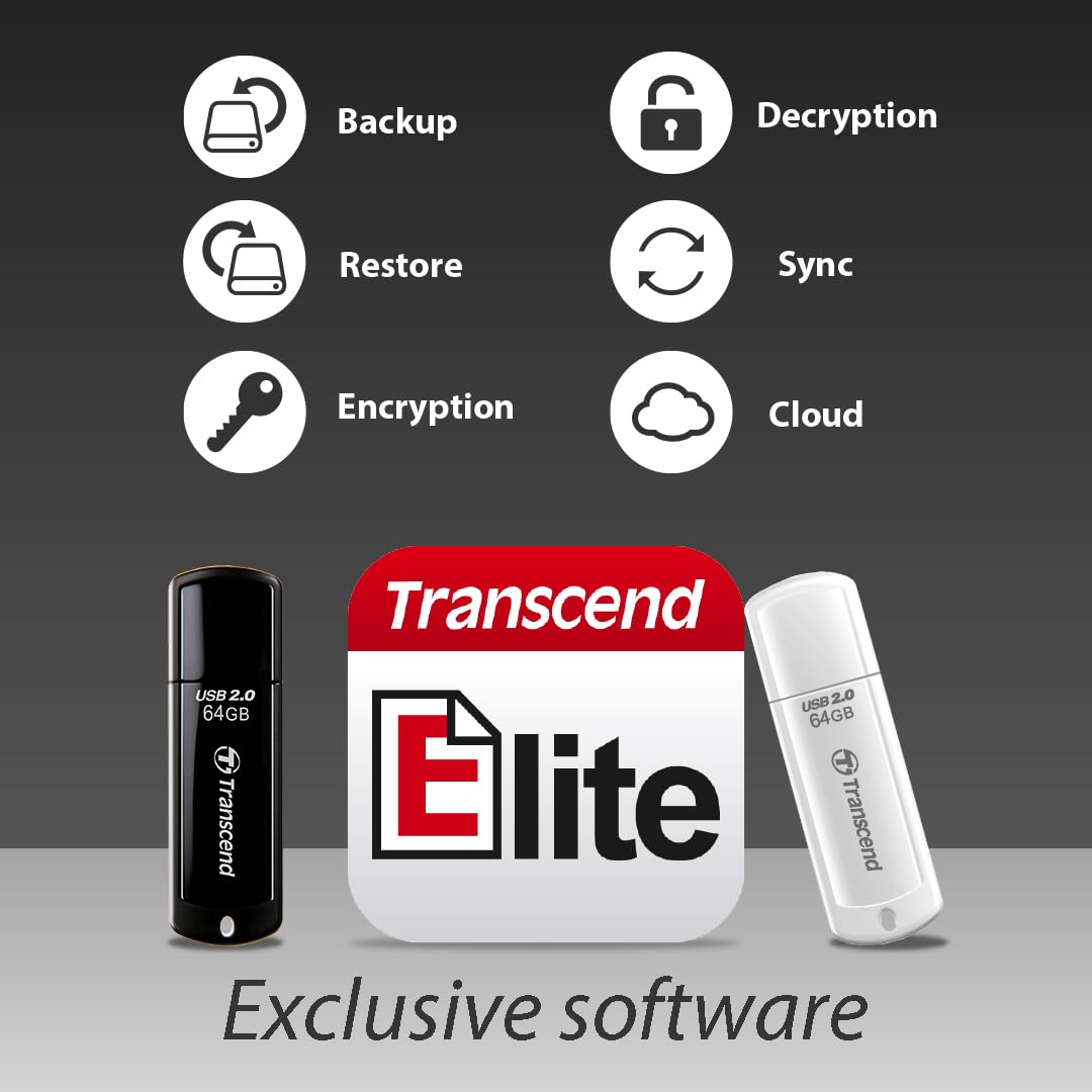 TRANSCEND 4Go Clé USB 2.0 - Noir