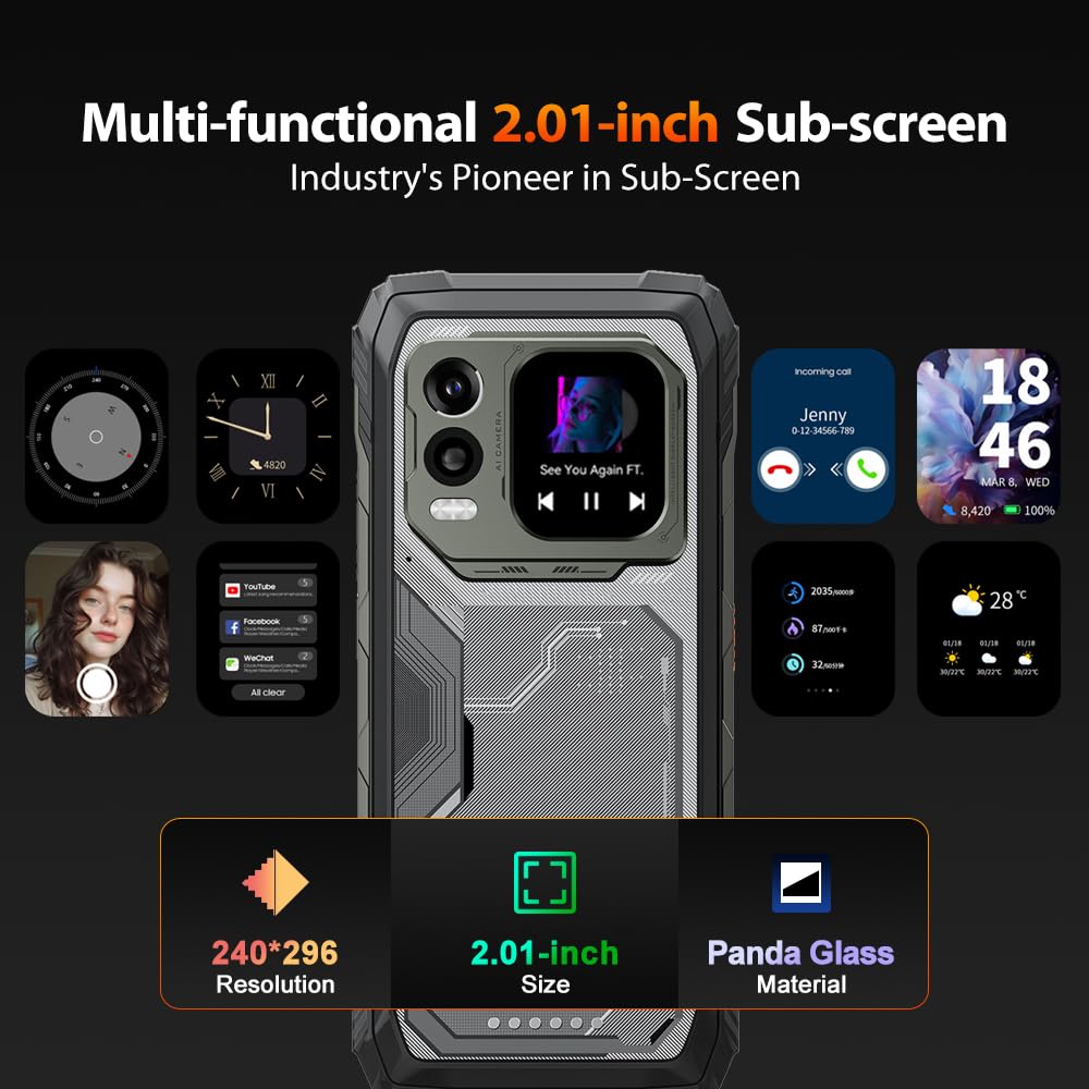 Blackview Xplore 1 Pro (NFC - Caméra à image thermique - 6.78'' - 256 Go, 12 Go RAM - 20000mAh) Orange