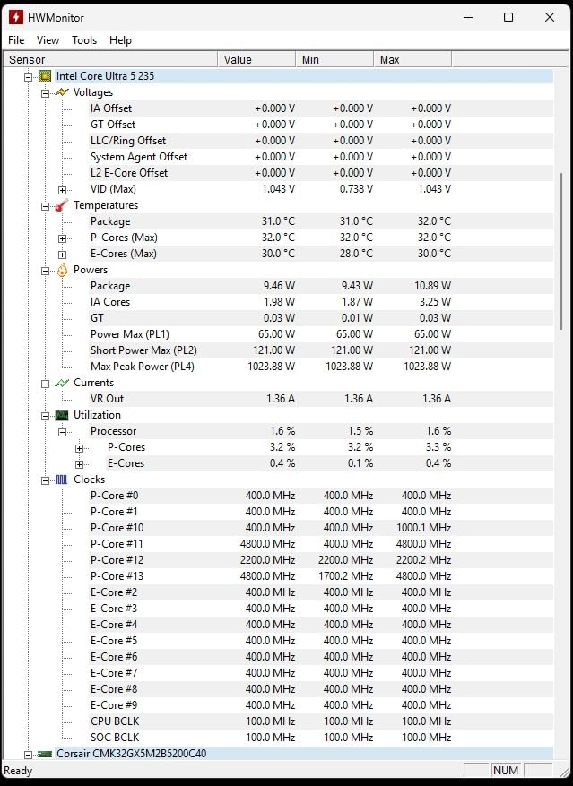 INTEL Core Ultra 5 225 3.3GHz LGA1851 20M Cache BOX CPU