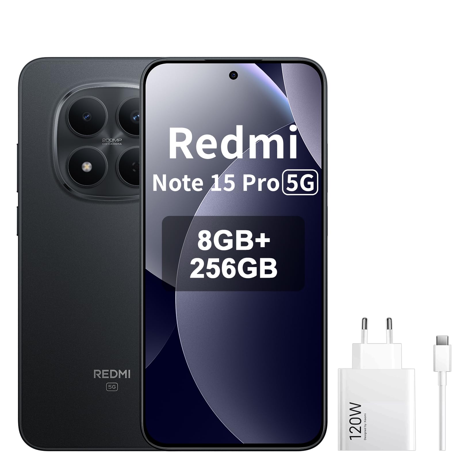 Xiaomi Redmi Note 15 Pro 5G (6.83'' - 256 Go, 8 Go RAM) Noir