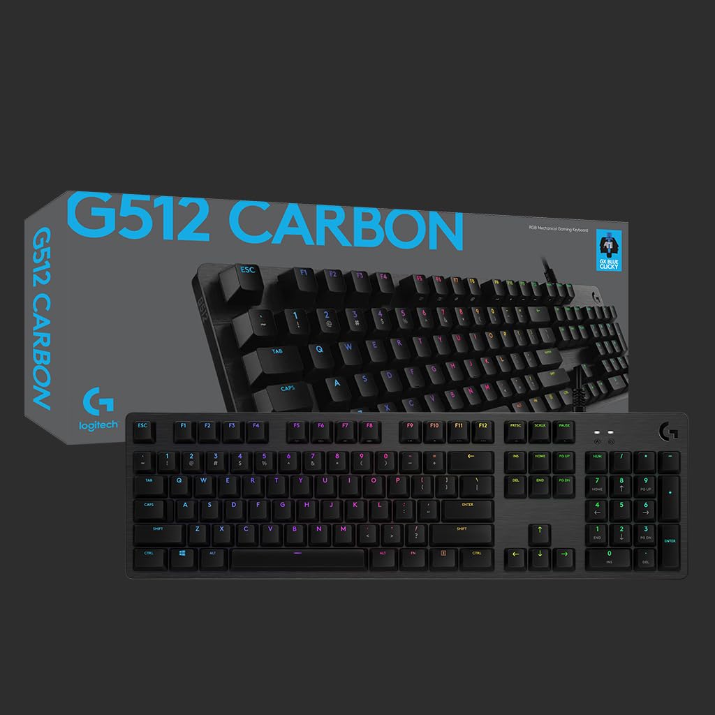 LOGITECH G512 Carbon RGB Mechanical Gaming Keyboard GX Blue Clicky - CARBON - FRA - CENTRAL