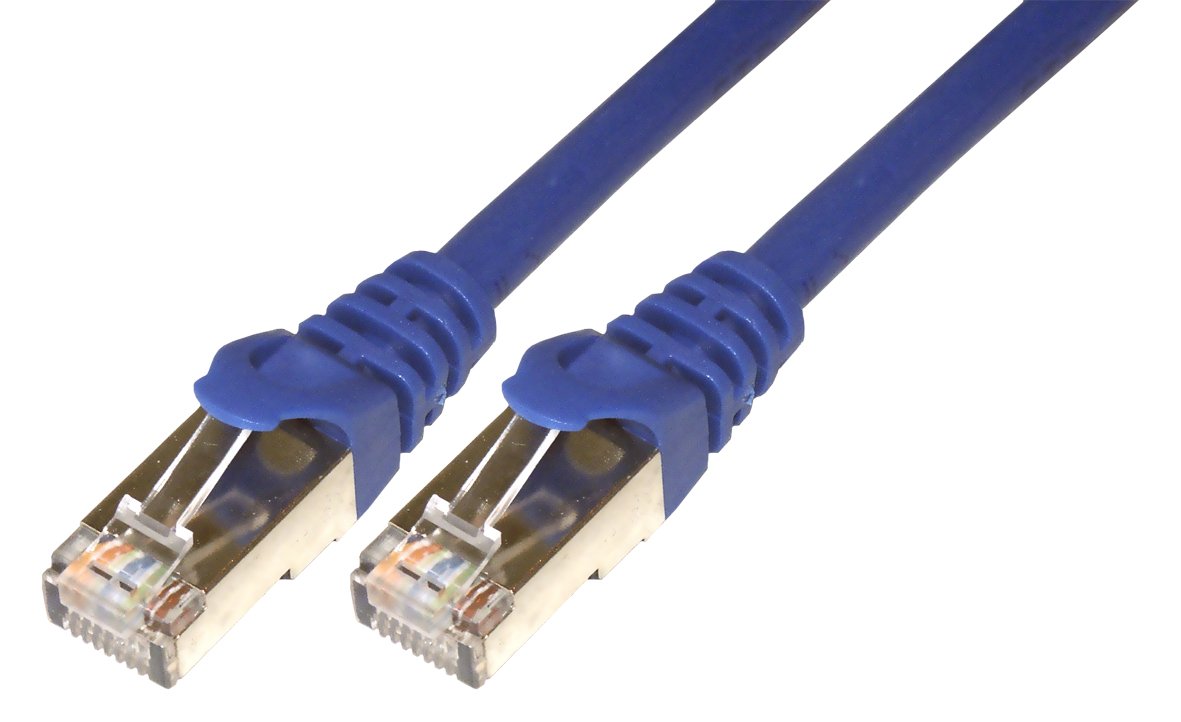 MCL Cordon de brassage RJ45 CAT 6 F/UTP - 50cm Bleu