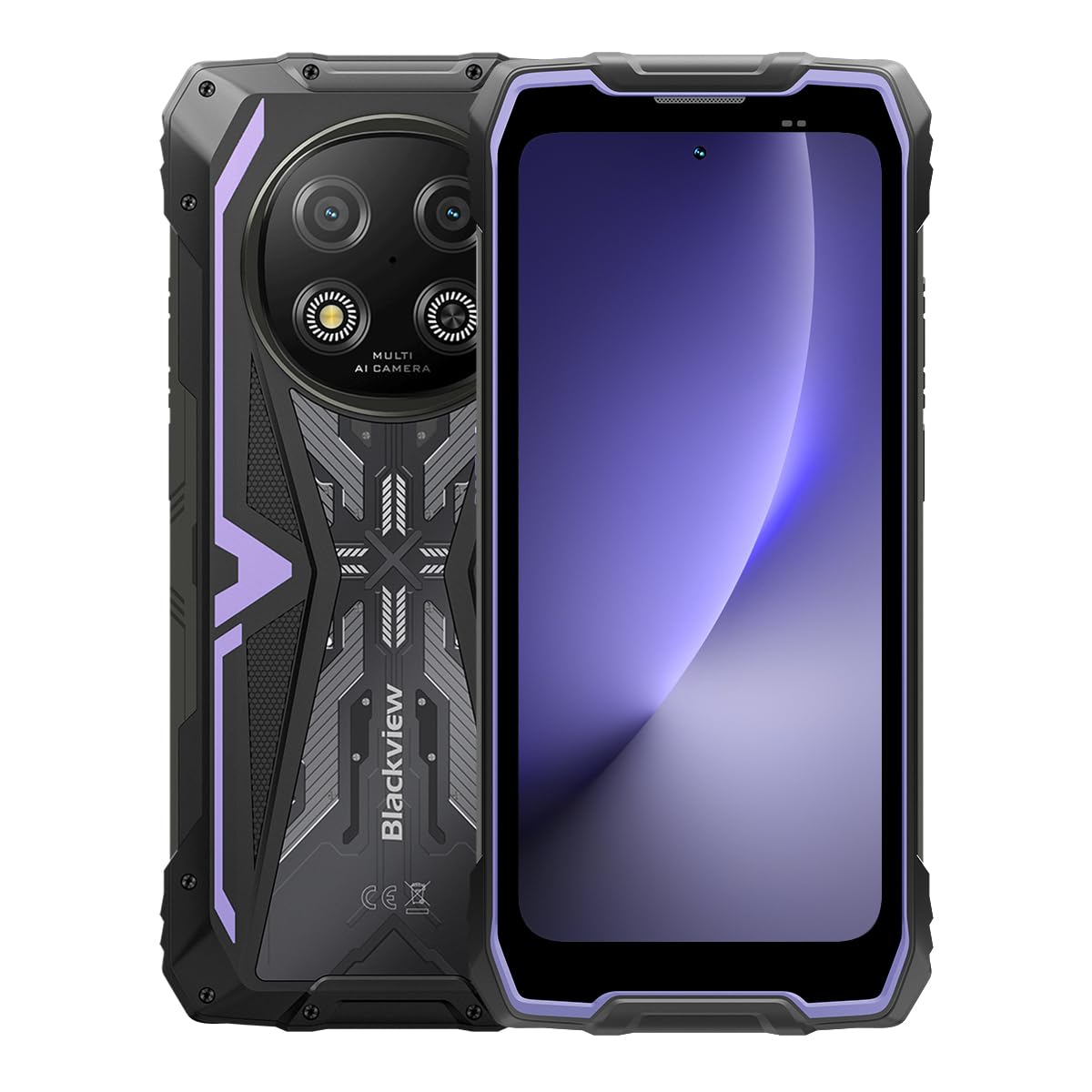 Blackview Rock 2 (NFC - 6.67'' - 256 Go, 8 Go RAM - 15000mAh) Violet