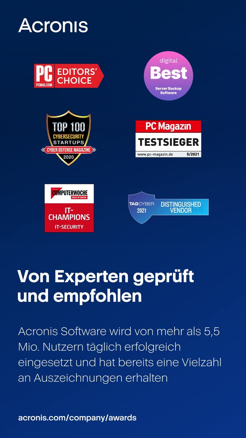 AcrONIS Cyber Protect Home Office Advanced - 3 Computer + 500Go AcrONIS Cloud Storage - 1 year subscription BOX - EU
