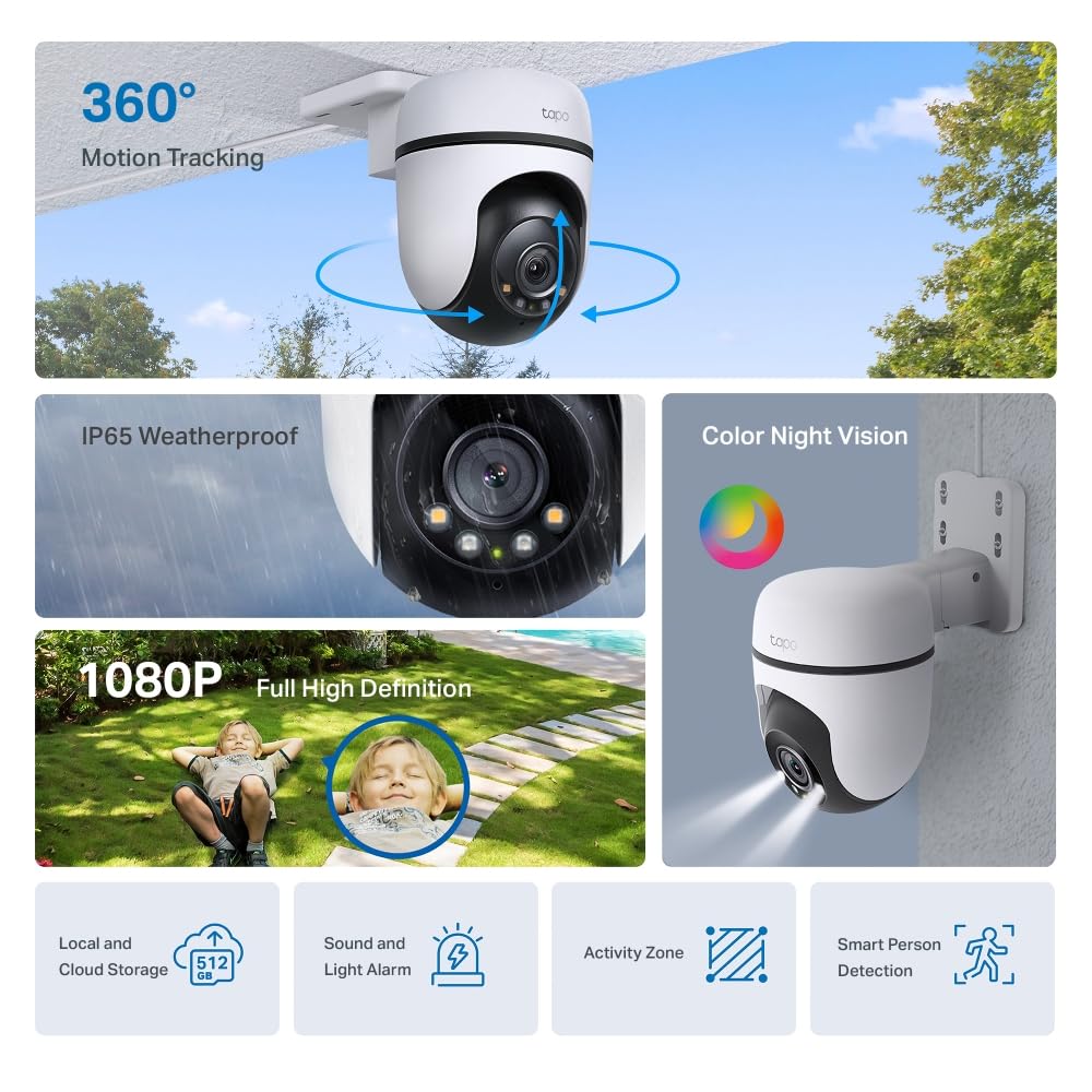 TP-LINK Outdoor Pan/Tilt Security WiFi Camera
