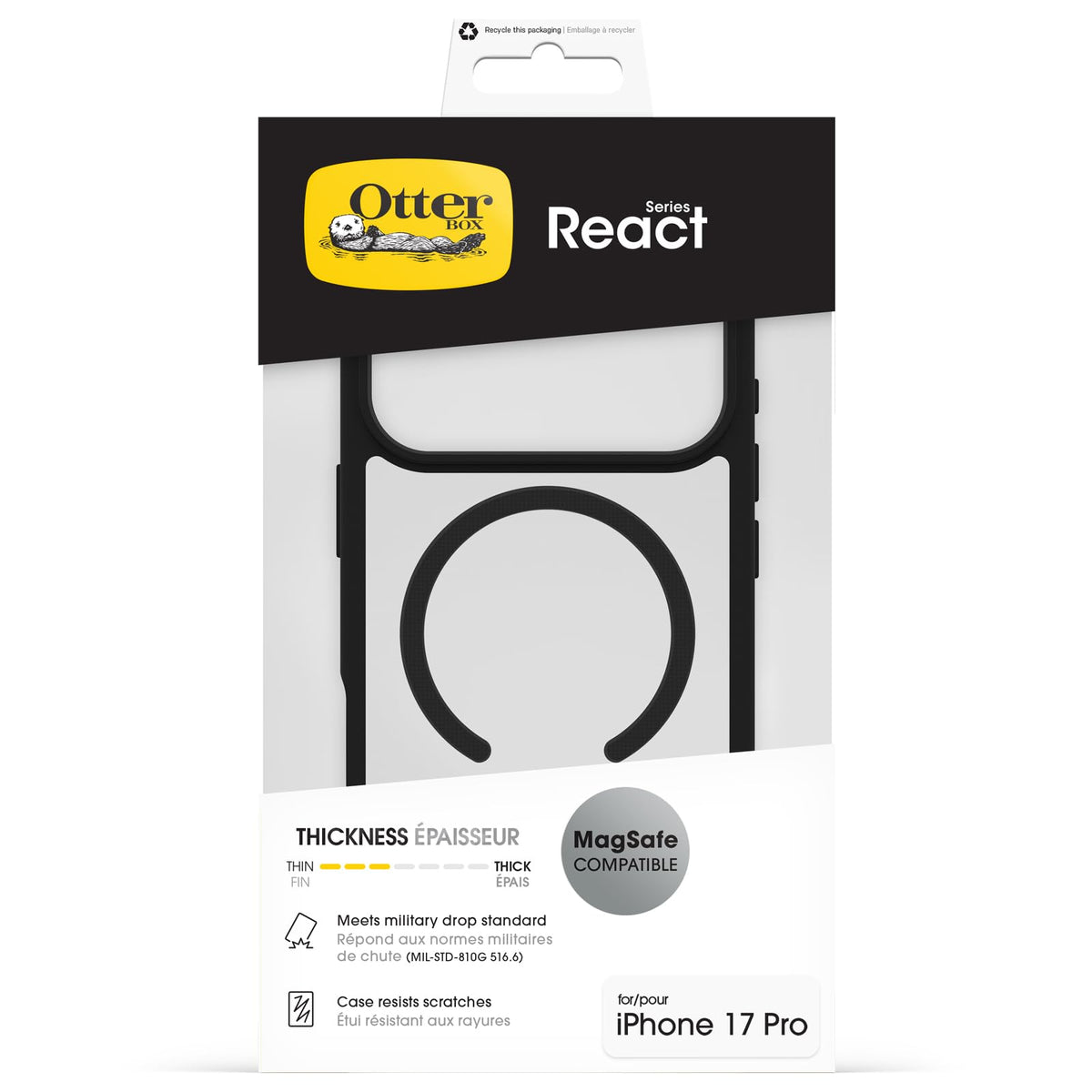 OBReact MS iPh17 Pro clr/blk