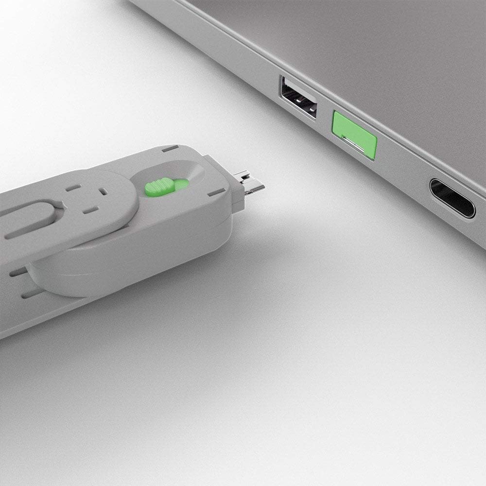 LINDY Clé USB et 4 bloqueurs de ports USB Vert