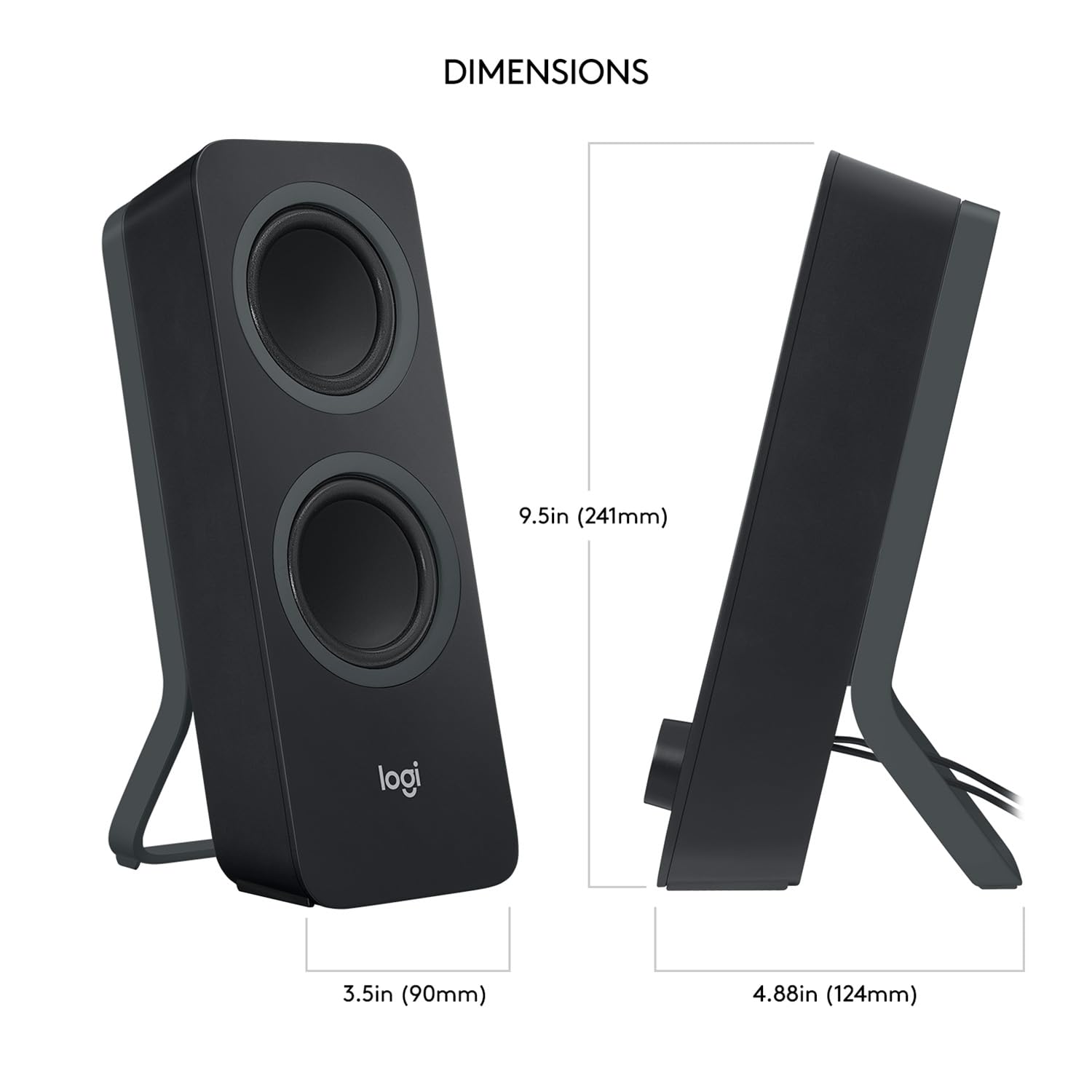 LOGITECH Z207 Speakers for PC 2.0-channel wireless Bluetooth 5 Watt Total black