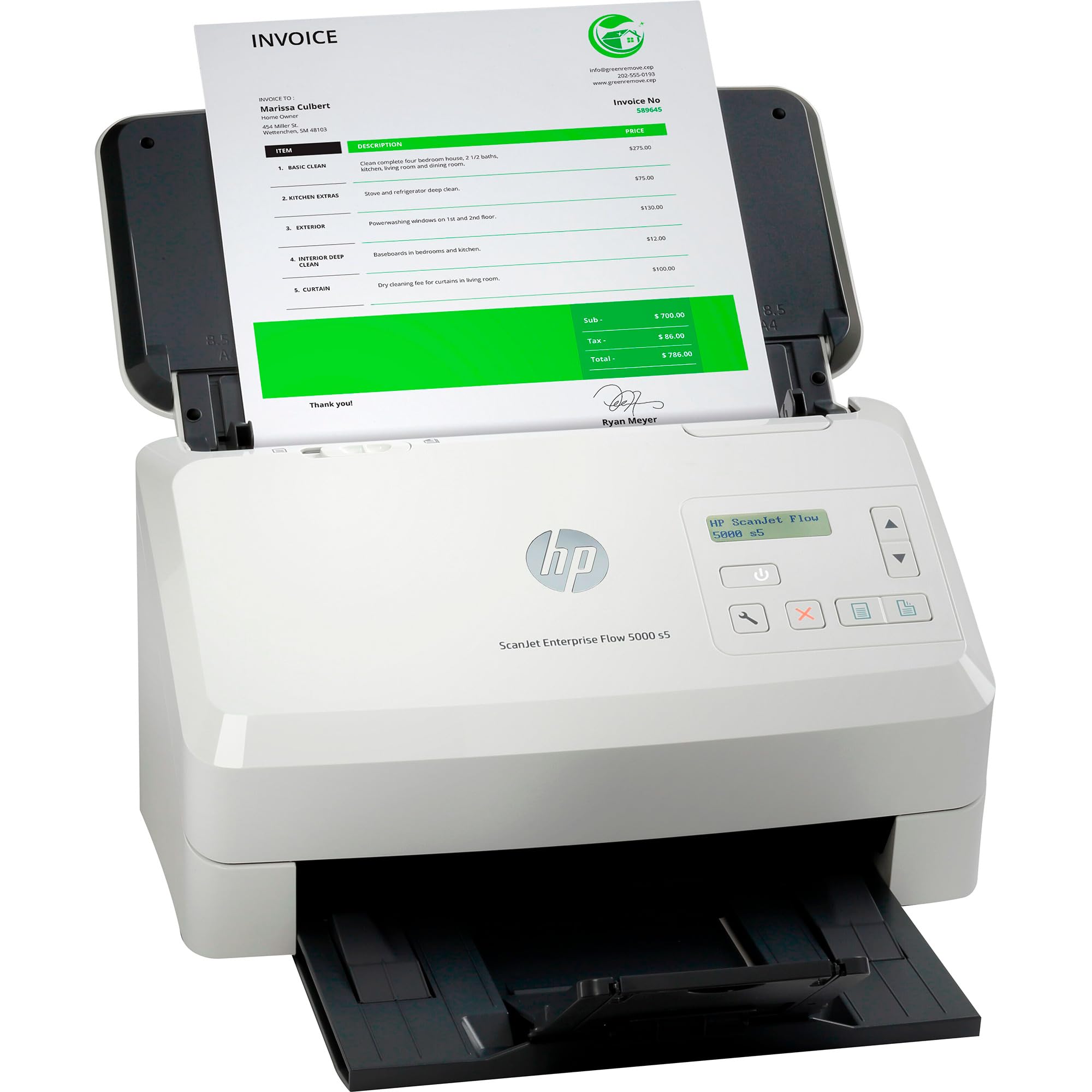 HP ScanJet Enterprise Flow 5000 s5 Scanner de Document CMOS CIS Duplex 216x3100mm 600dpix600dpi 65ppm ADF 80sheets 7500scans