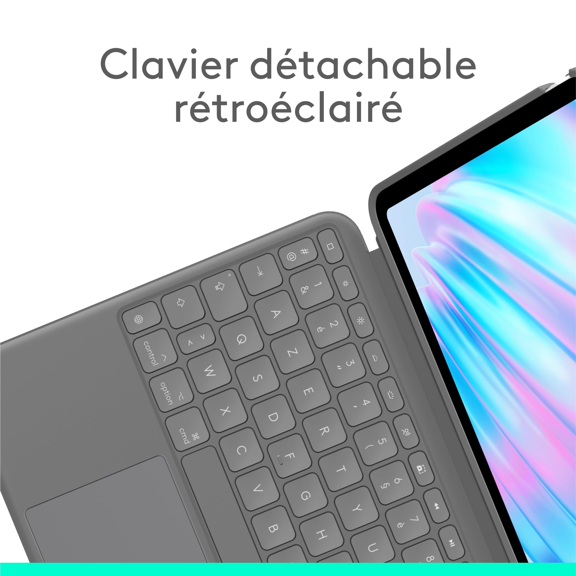 LOGITECH Combo Touch iPad Air 11p M2 OXFORD GREY (FRA)