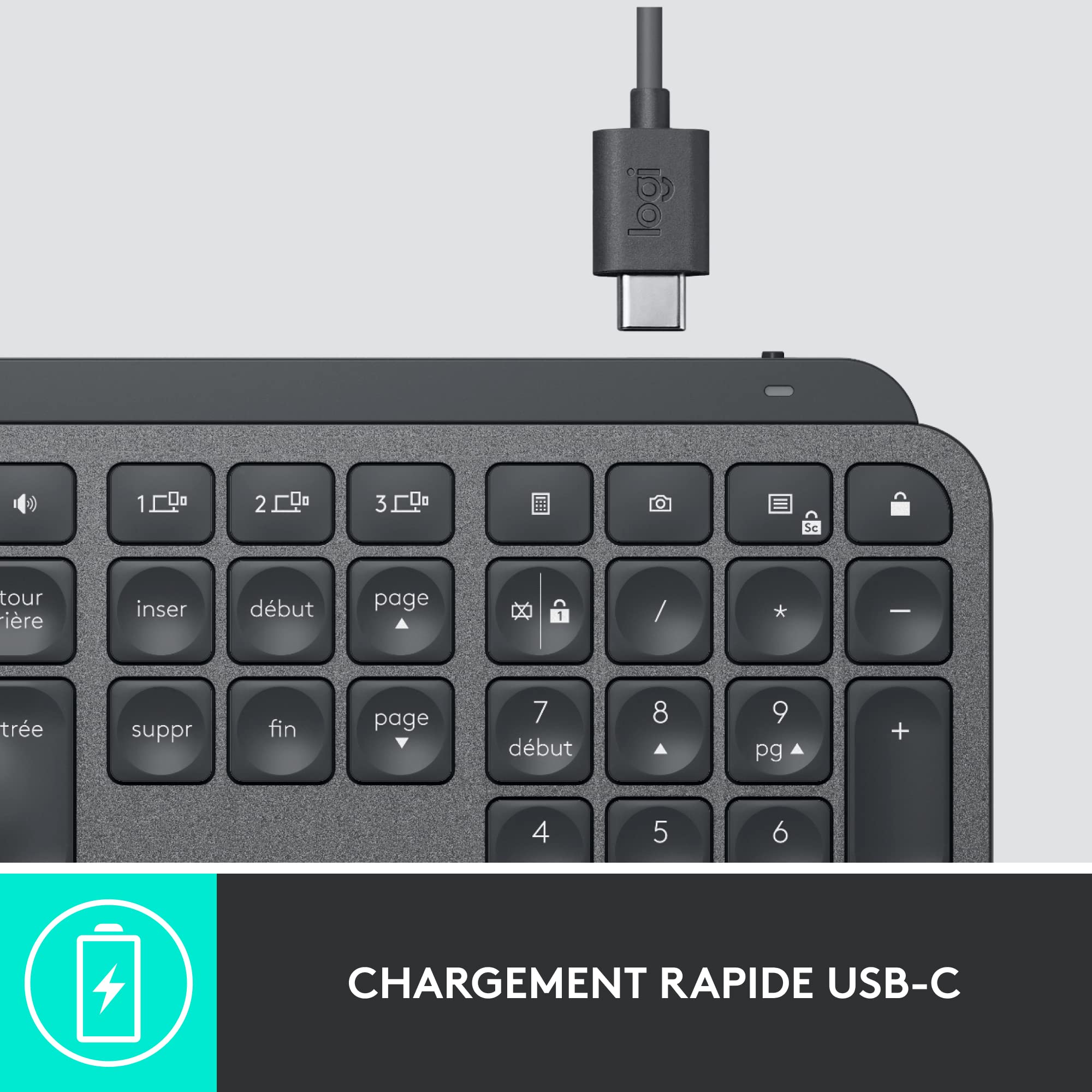 LOGITECH MX Keys For Business - Graphite - Central (FR)