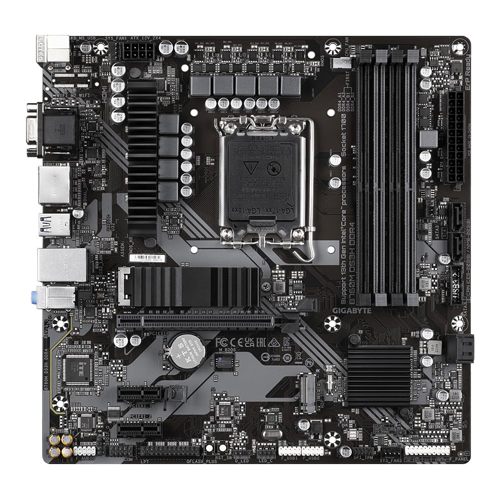 GIGABYTE B760M DS3H DDR4 carte mere Intel B760 Express LGA 1700 micro ATX