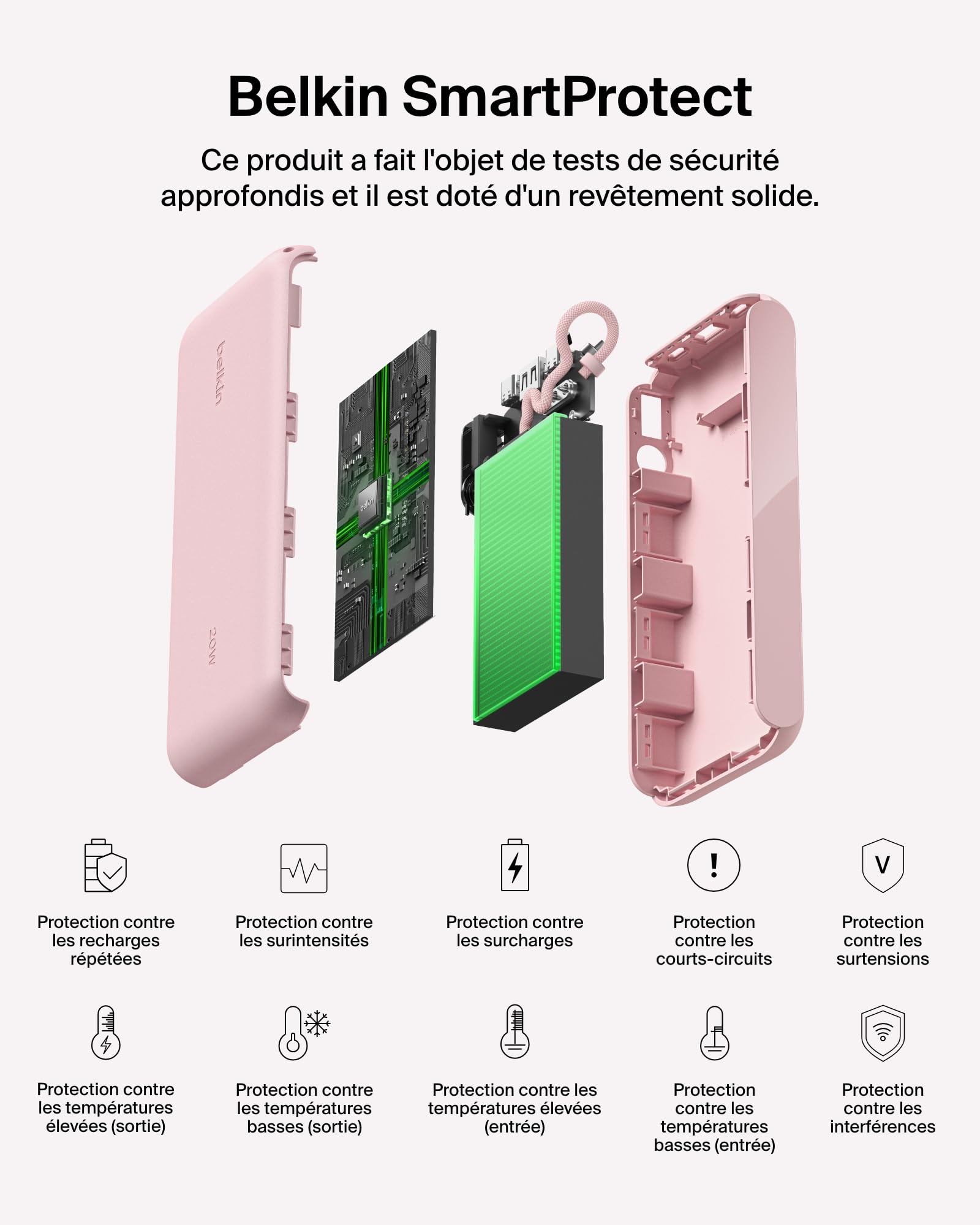 BELKIN 20k PD20W Power Bank with Display Pink