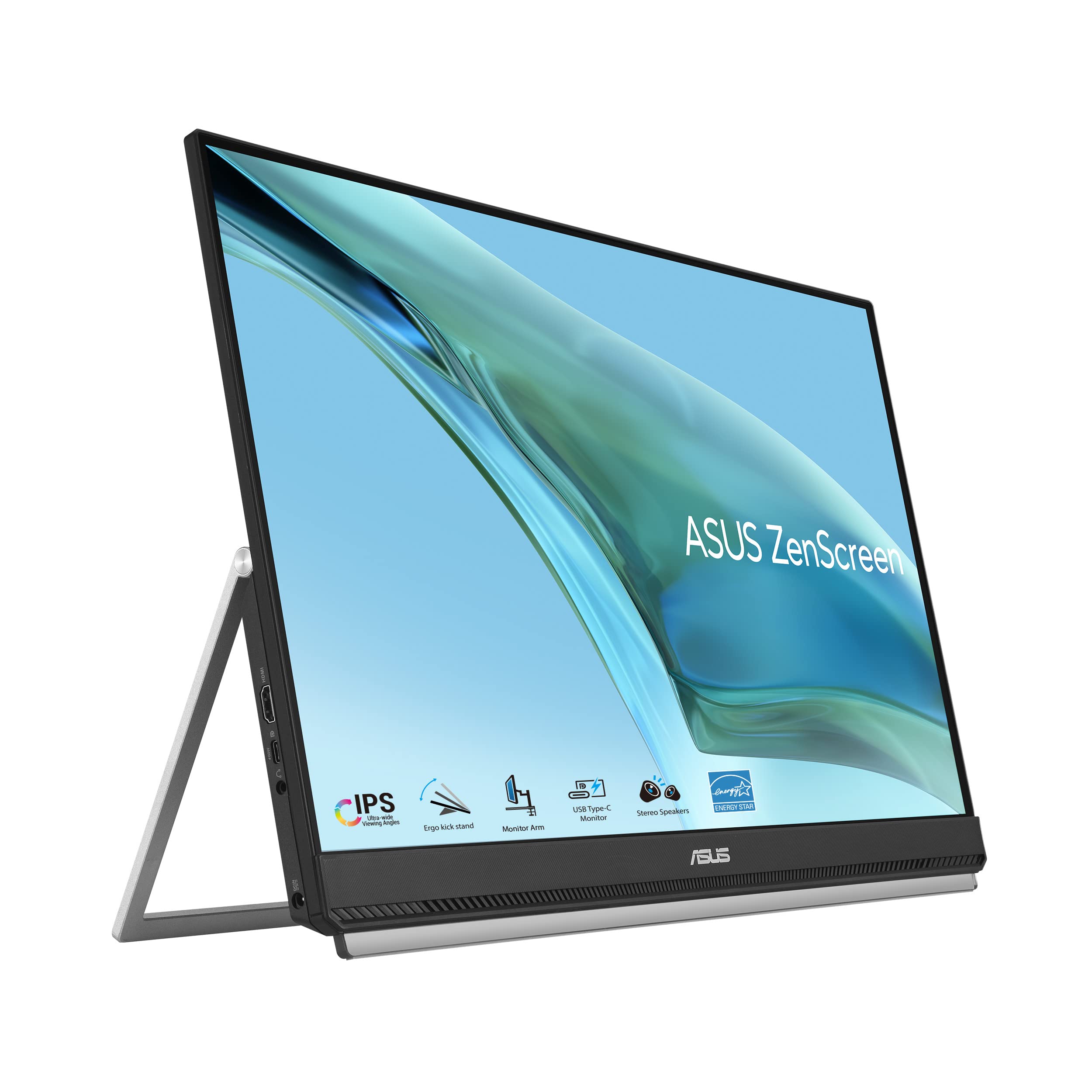 ASUS ZenScreen MB249C 24p portable Monitor Full HD 1920x1080 60W FreeSync IPS Panel 16:9 Speaker USB Type-C HDMI