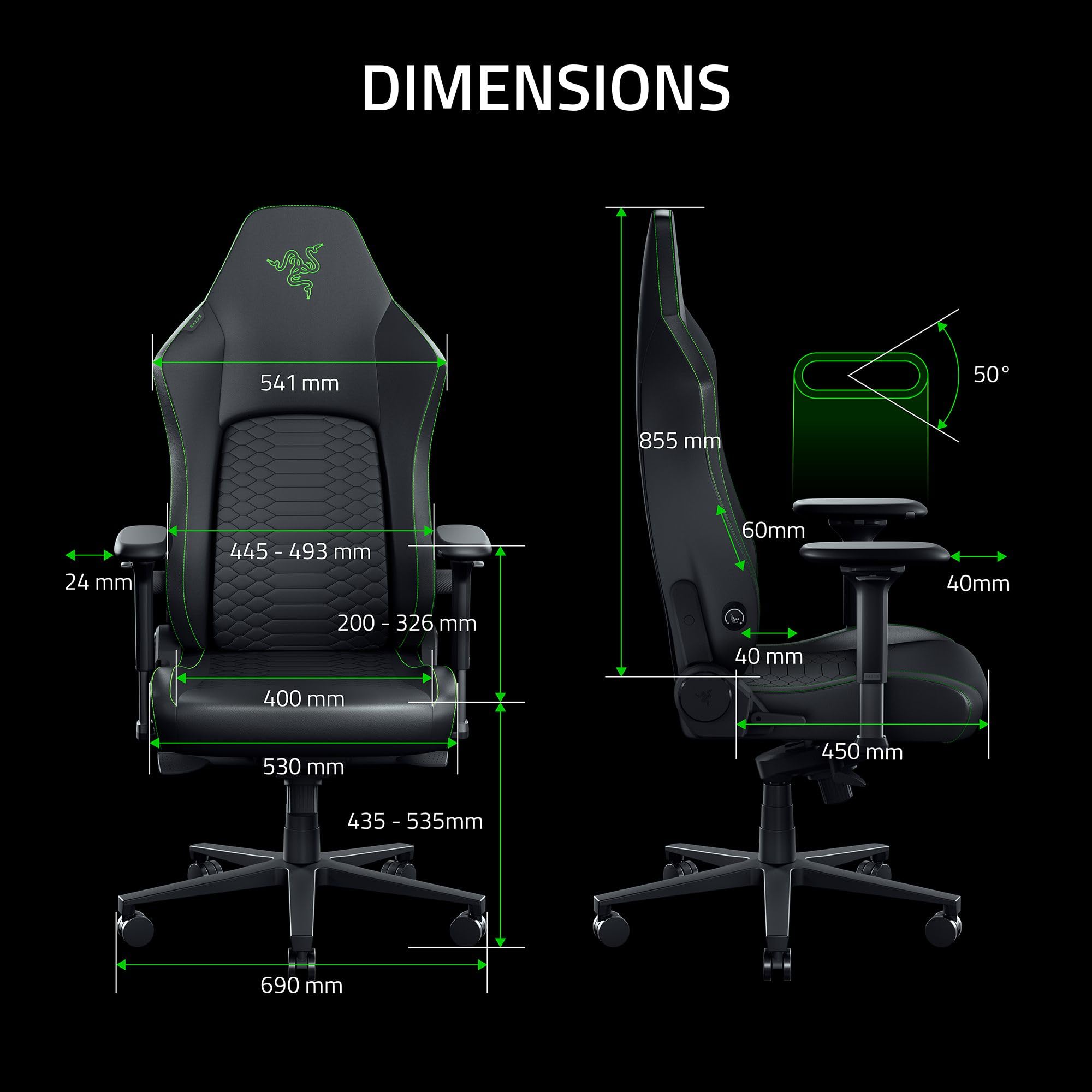 RAZER Iskur V2 NewGen Green - Fauteuil Gaming