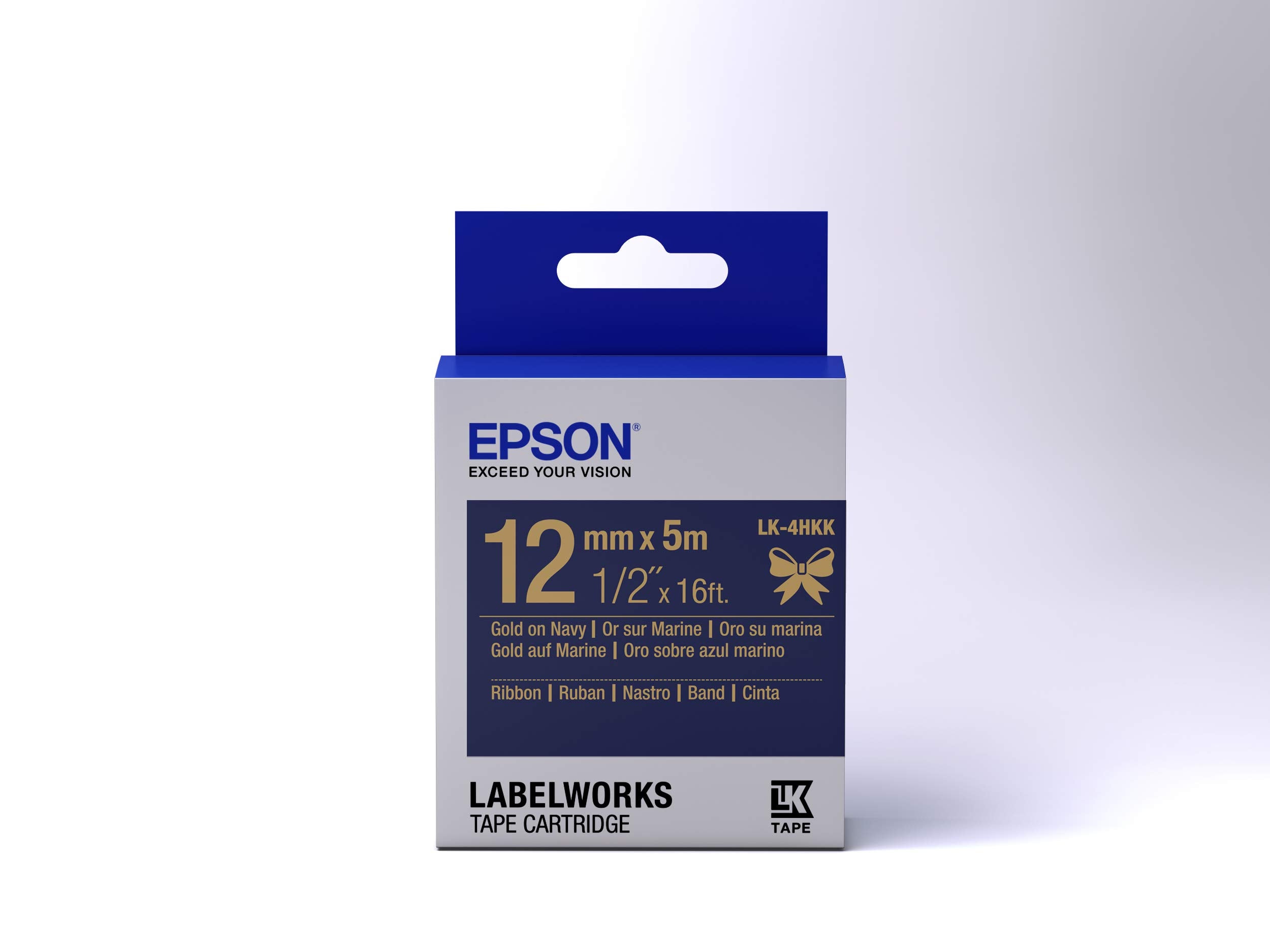 EPSON Ruban LK-4HKK - Satin - Or/Bleu marine 12/5