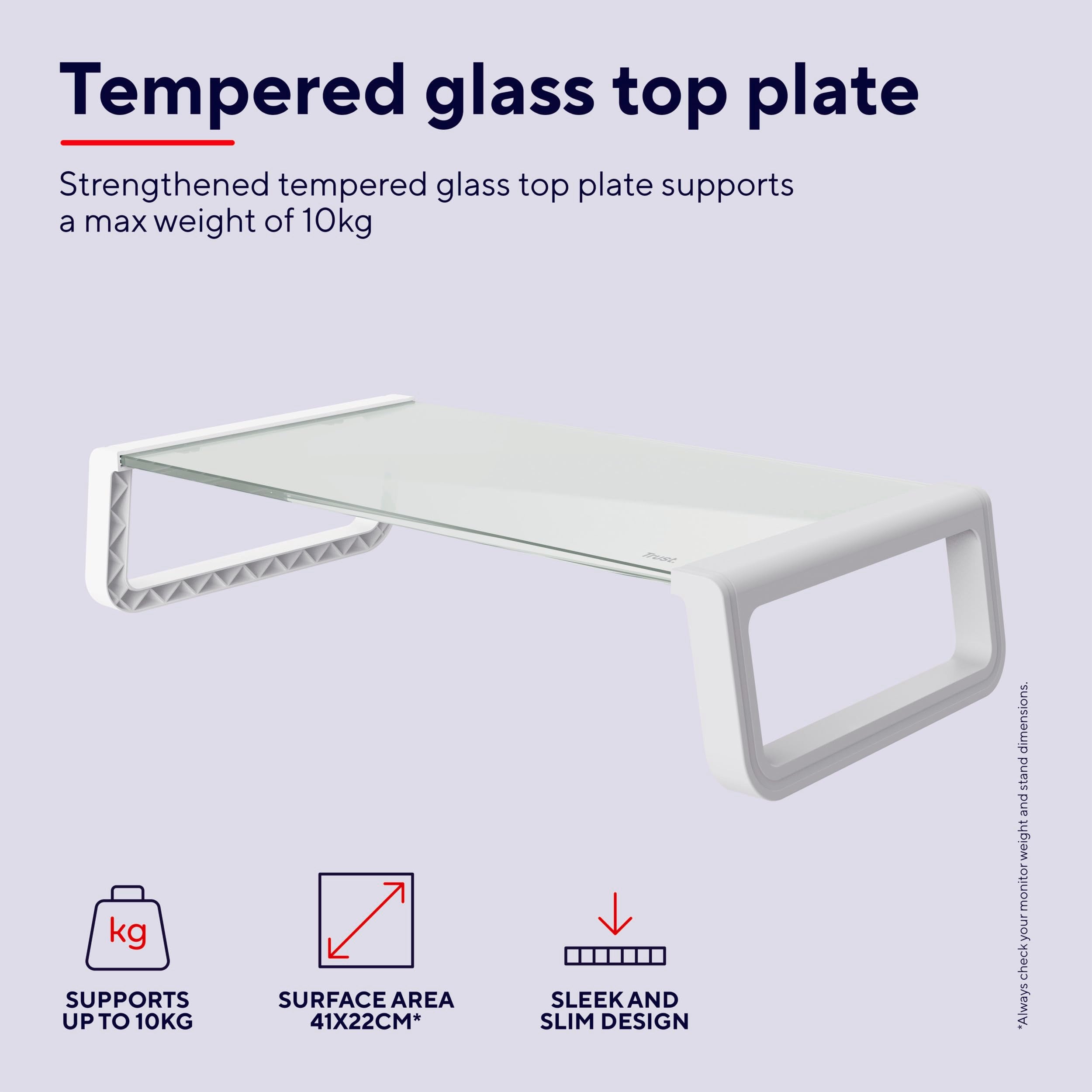 TRUST Support pour écran MONTA blanc