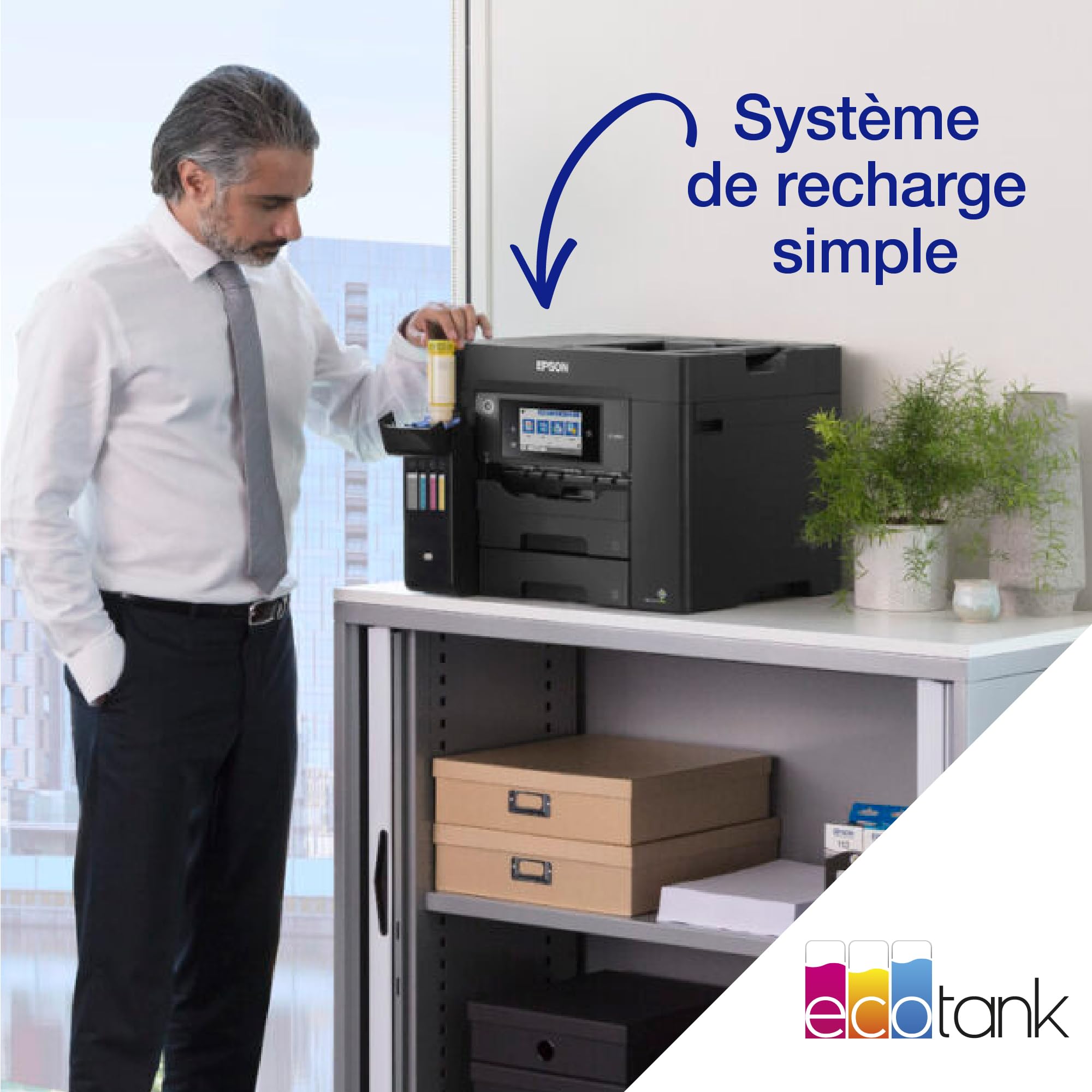 EPSON EcoTank ET-5805 MFP colour inkjet ITS A4 25ppm Print 550sheets USB LAN Wi-Fi Black