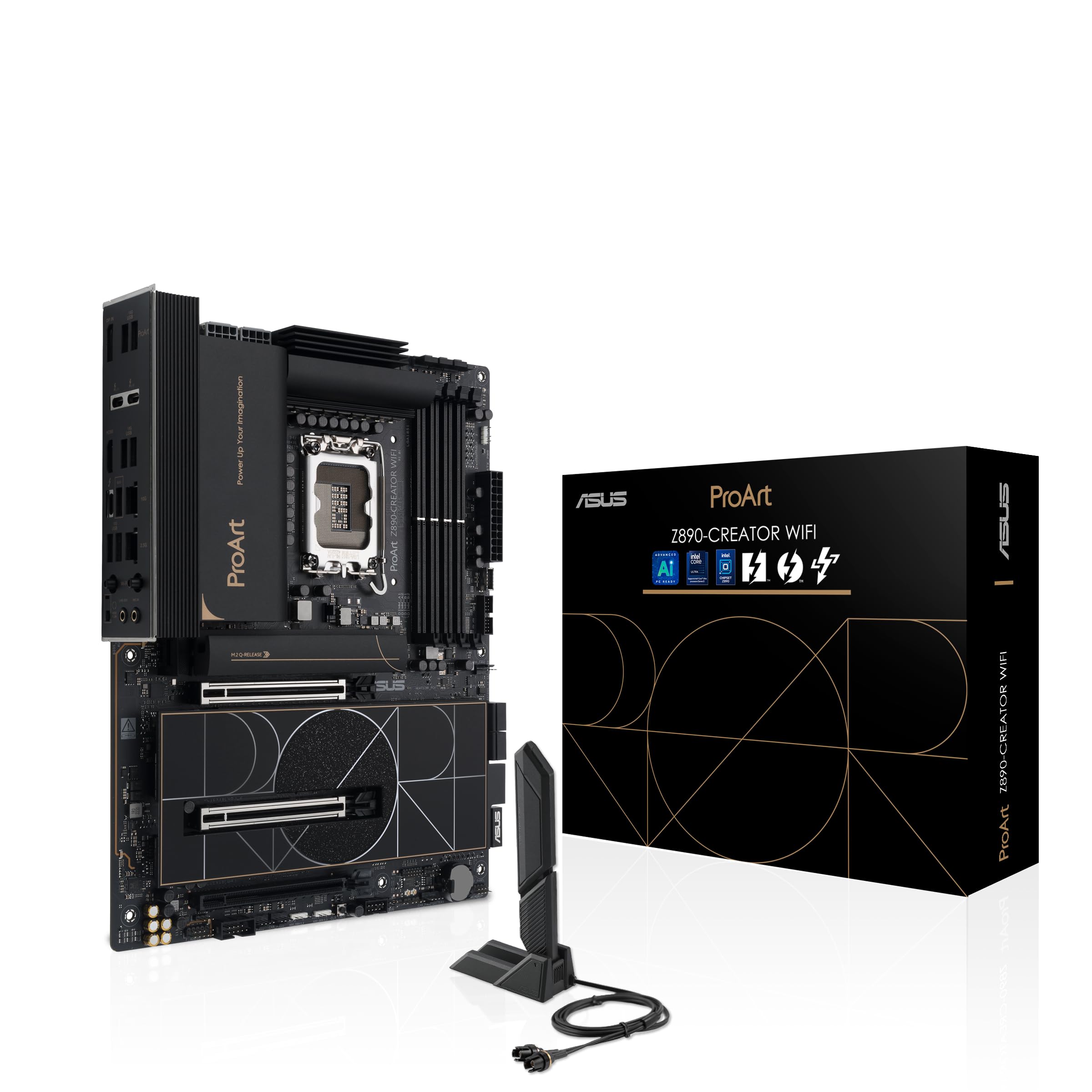 ASUS PROART Z890-CREATOR WIFI LGA1851 4xDDR5 ATX MB 4xSATA 1xHDMI 2.1 3xThunderbolt 5xM.2