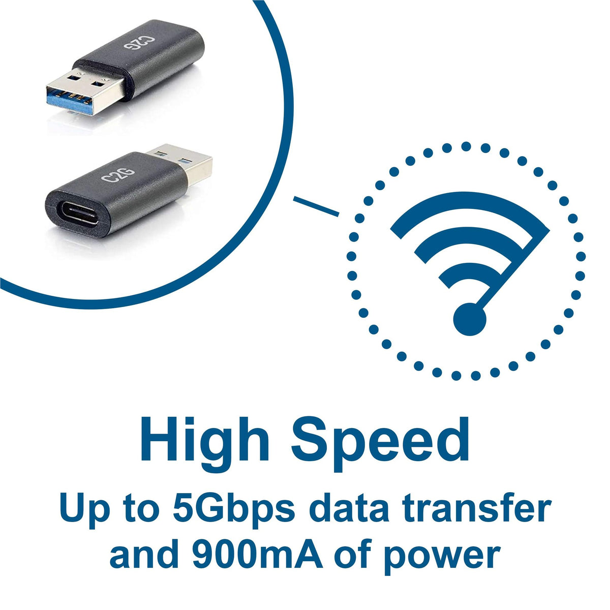 USB C Female to USB A Male 3.0 Adapter