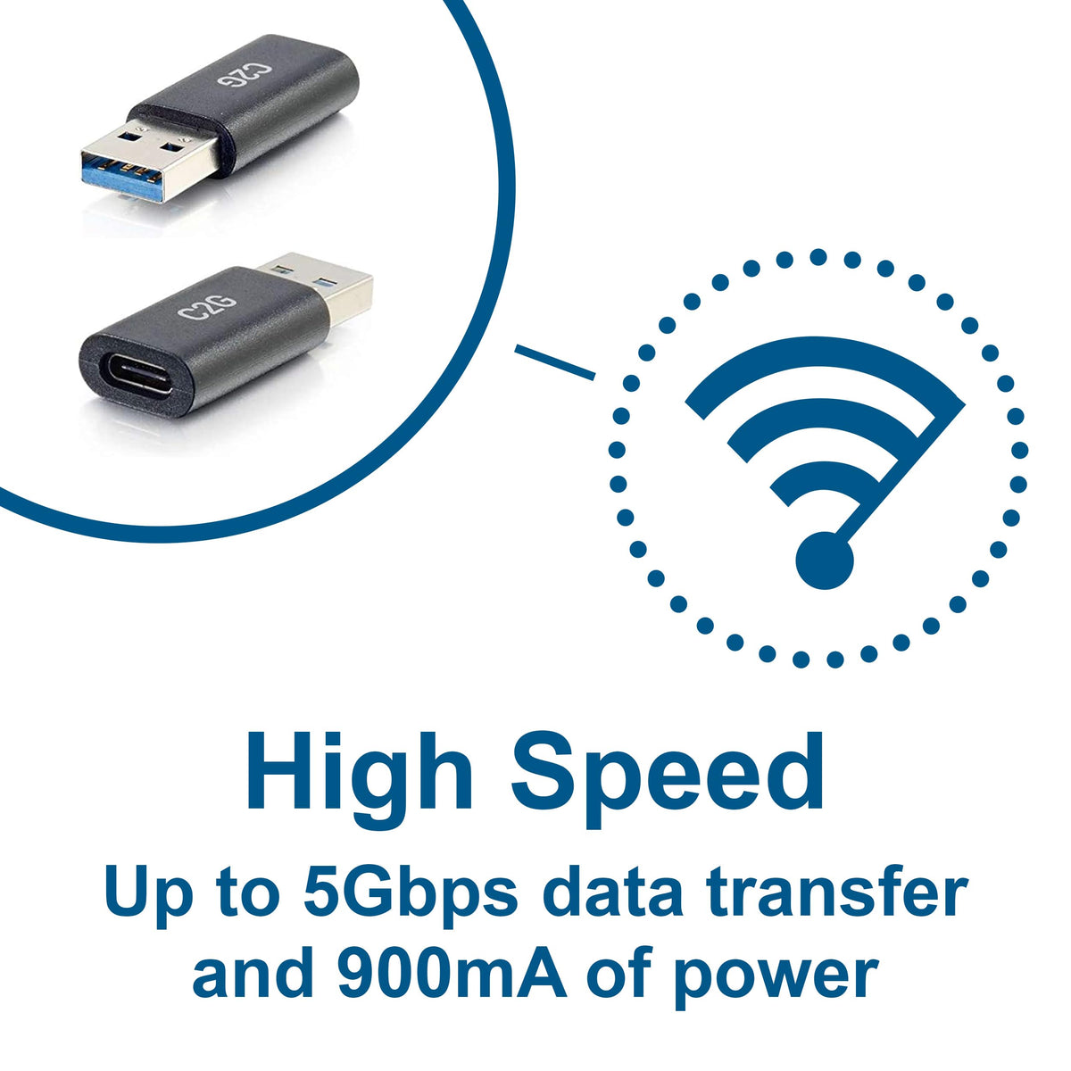 USB C Female to USB A Male 3.0 Adapter