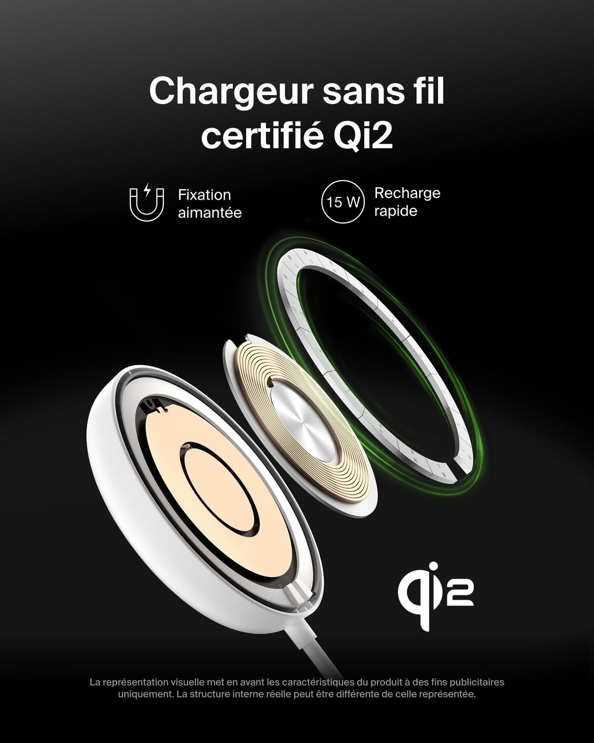 BELKIN BOOST CHARGE Qi2 15w Magnetic Pad White