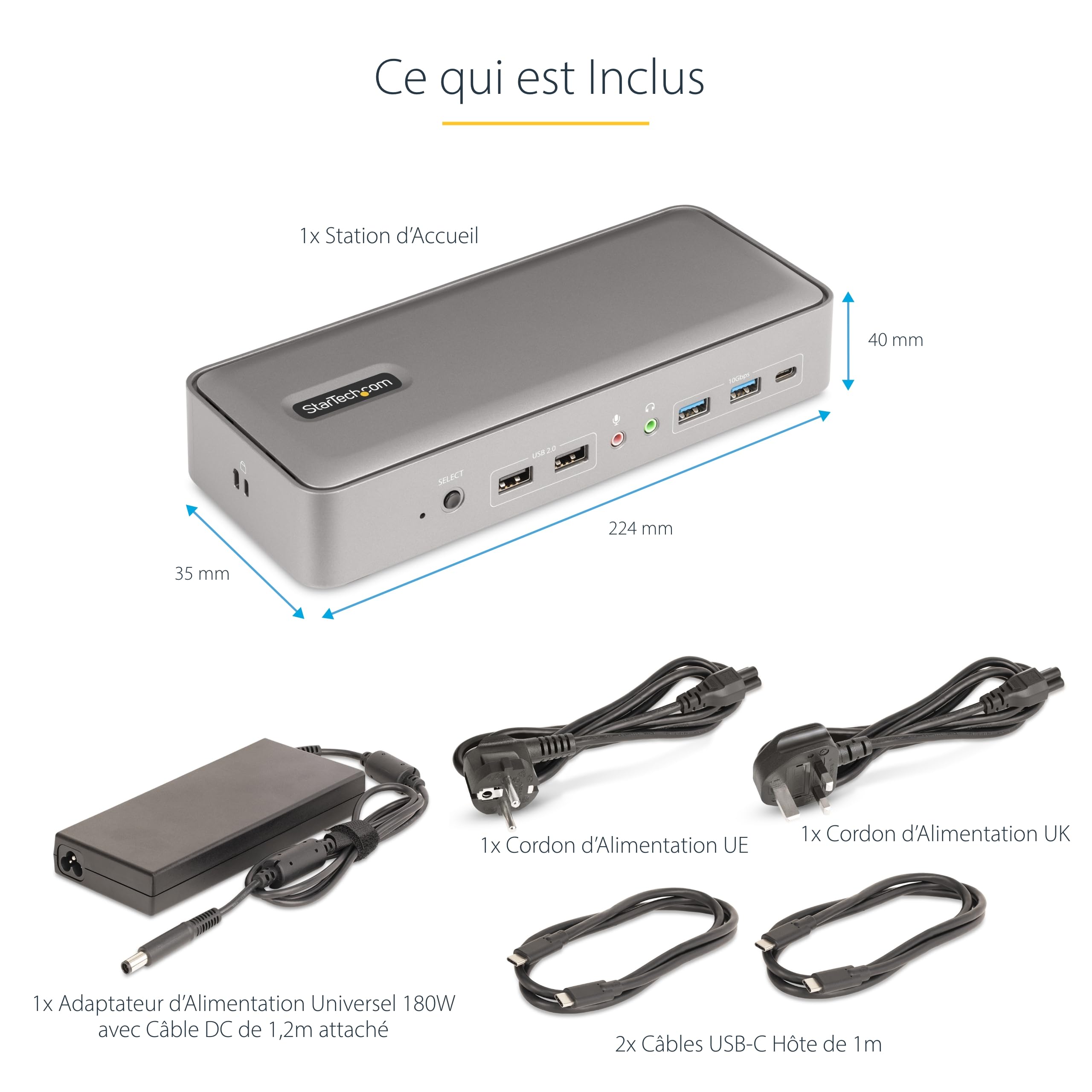 USB-C KVM Docking Station Dual 4K 60Hz