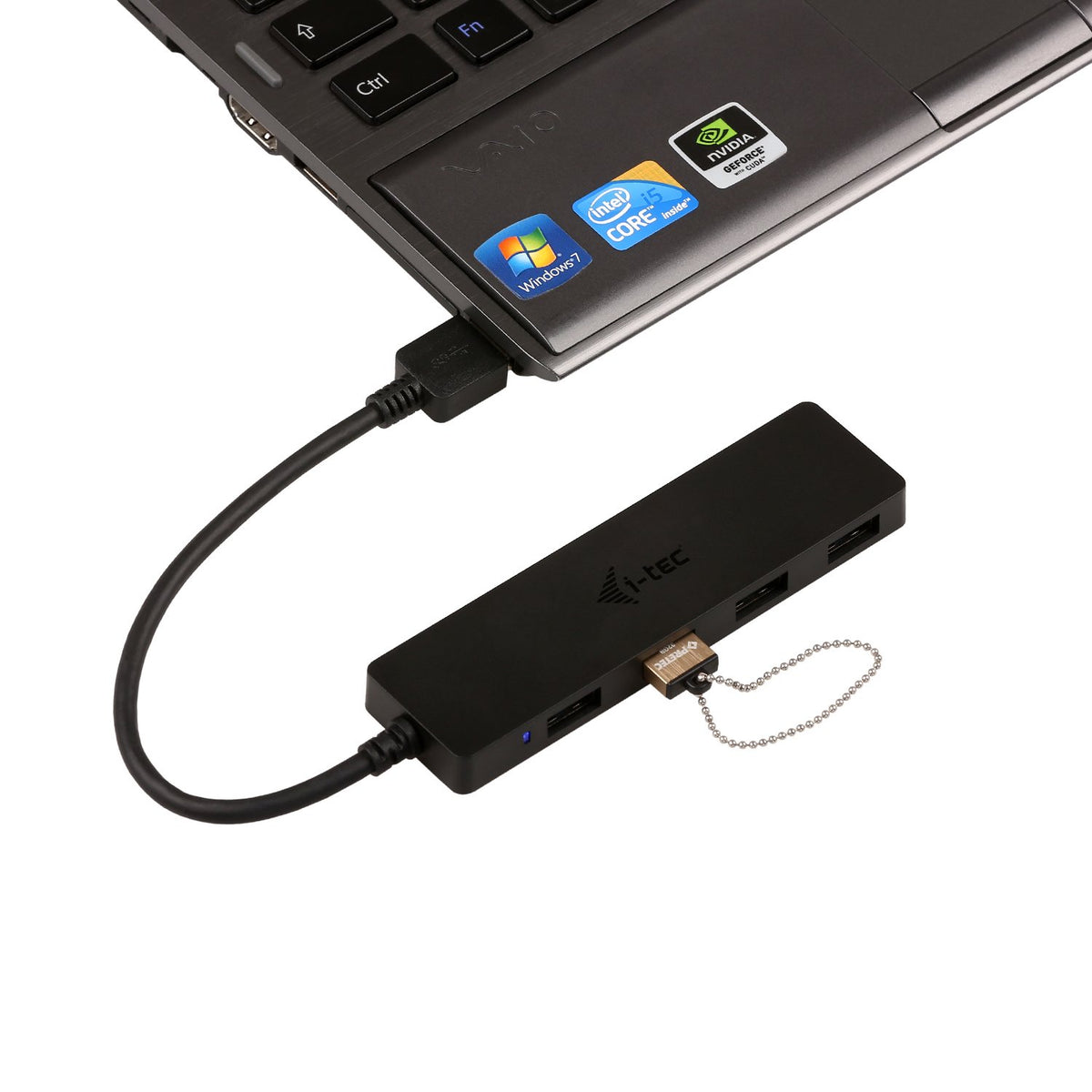 I-TEC USB 3.0 Slim Passive HUB 4 Port without power adapter ideal for Notebook Ultrabook Tablet PC
