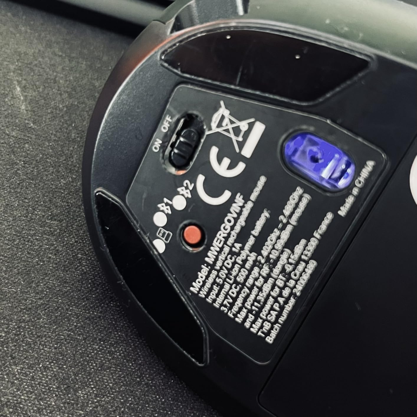 TNB Vertical rechargeable wireless mouse ERGO INFINITE