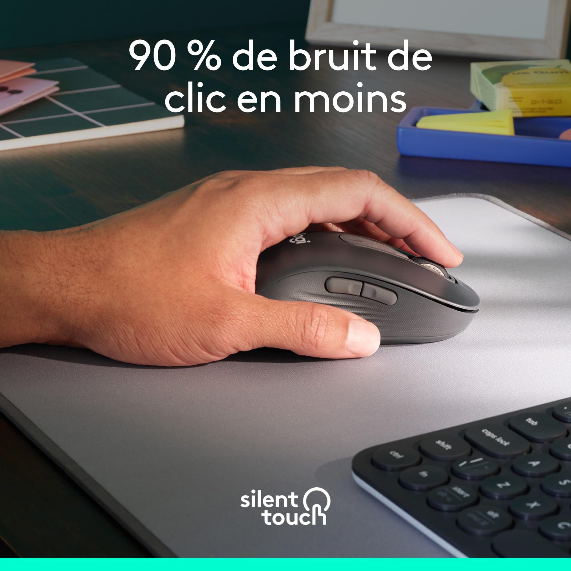 LOGITECH Signature M650 L LEFT Mouse large size left-handed optical 5 buttons wireless Bluetooth 2.4 GHz GRAPHITE