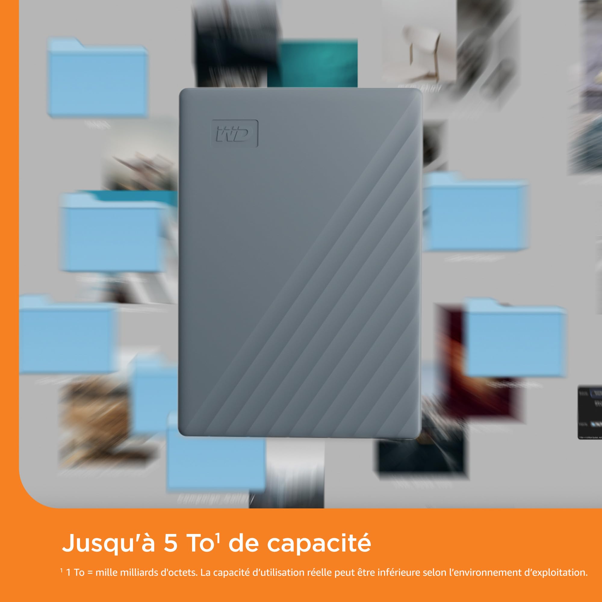 WD My Passport 5To portable HDD Gray