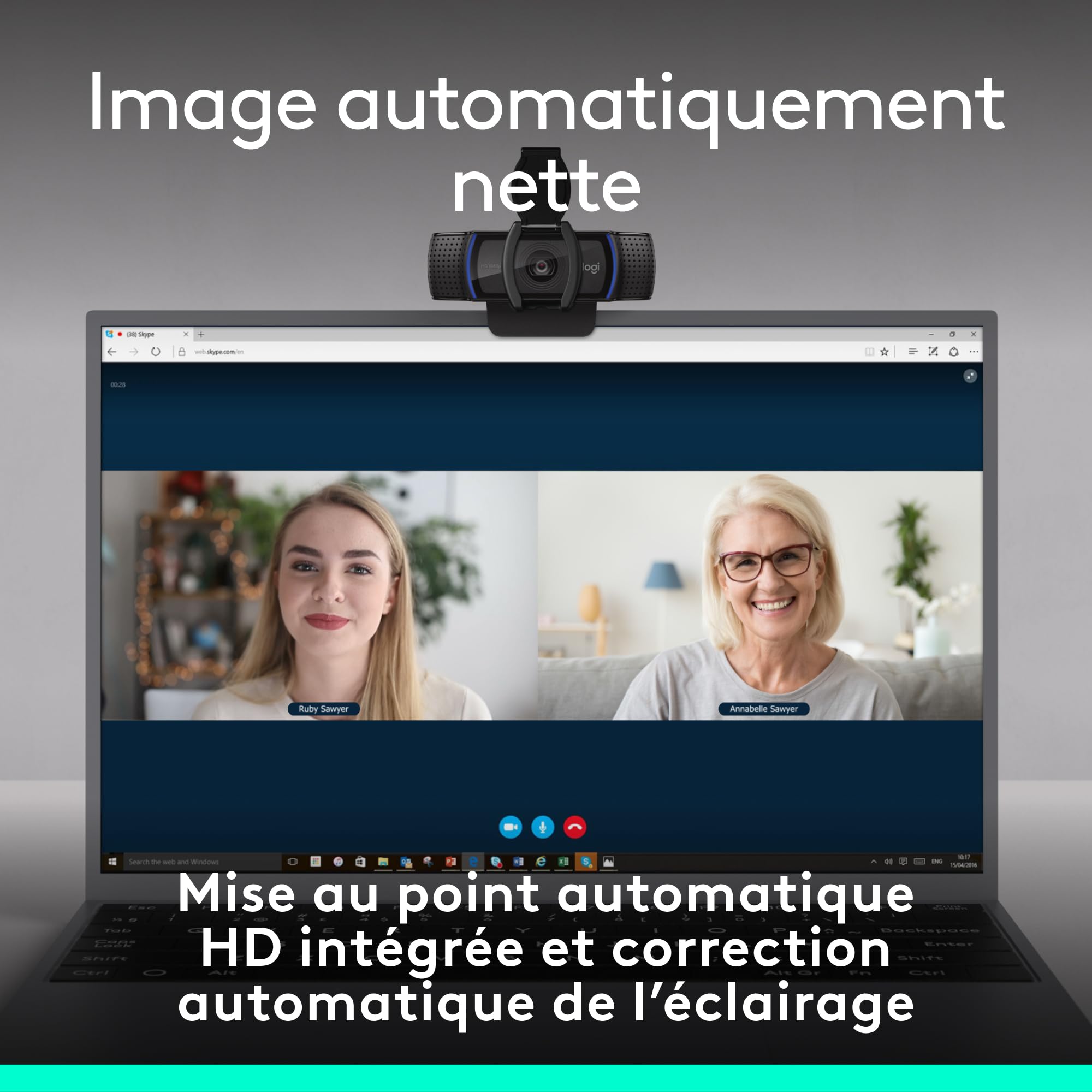 LOGITECH C920e Webcam colour 720p 1080p audio USB 2.0