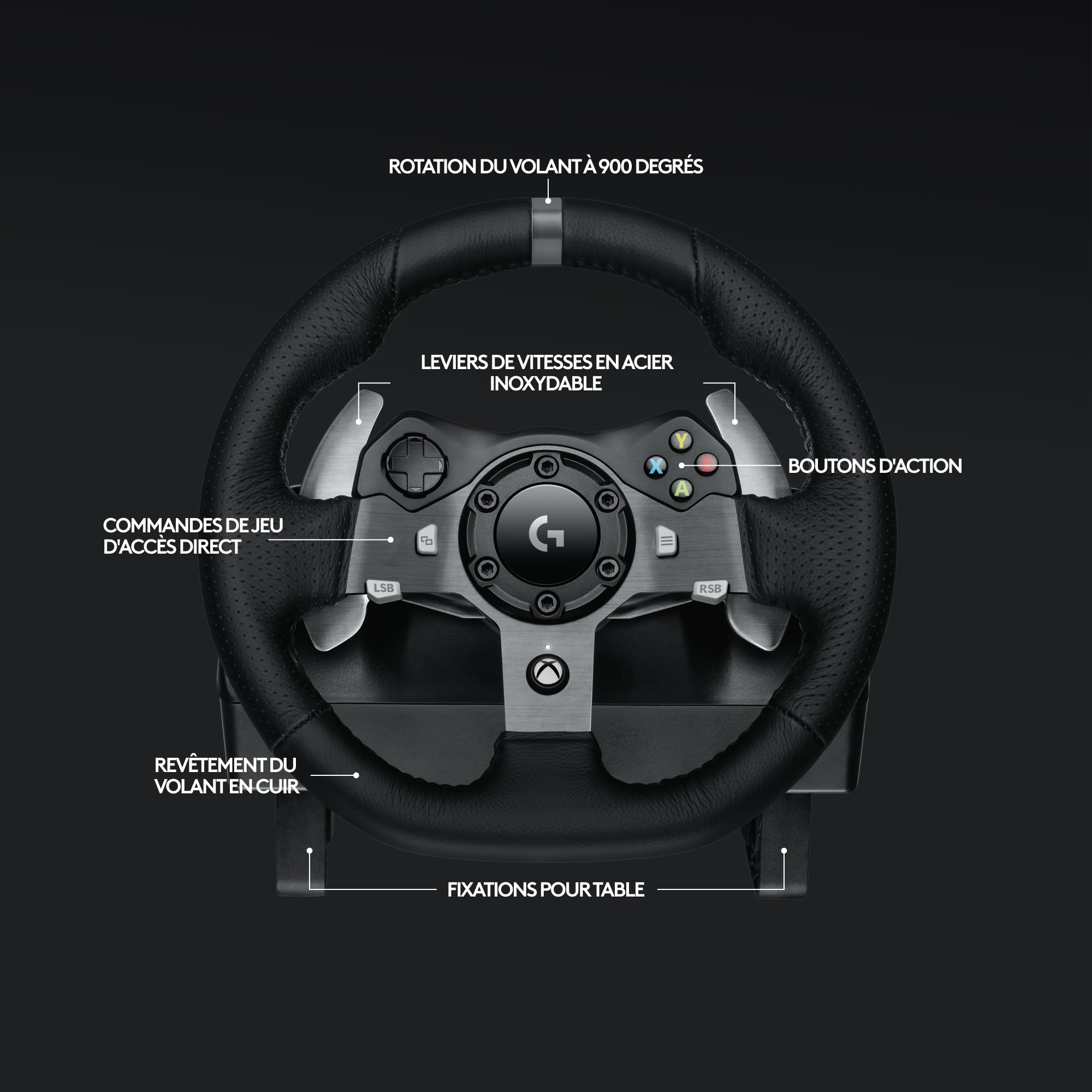 LOGITECH G920 Driving Force Wheel and pedals set wired for Microsoft Xbox One