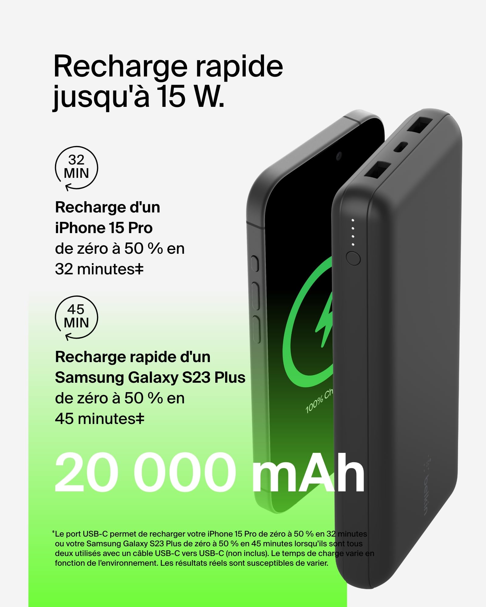 BELKIN 20k Power Bank + 25W EU + 1m C-C Bundle