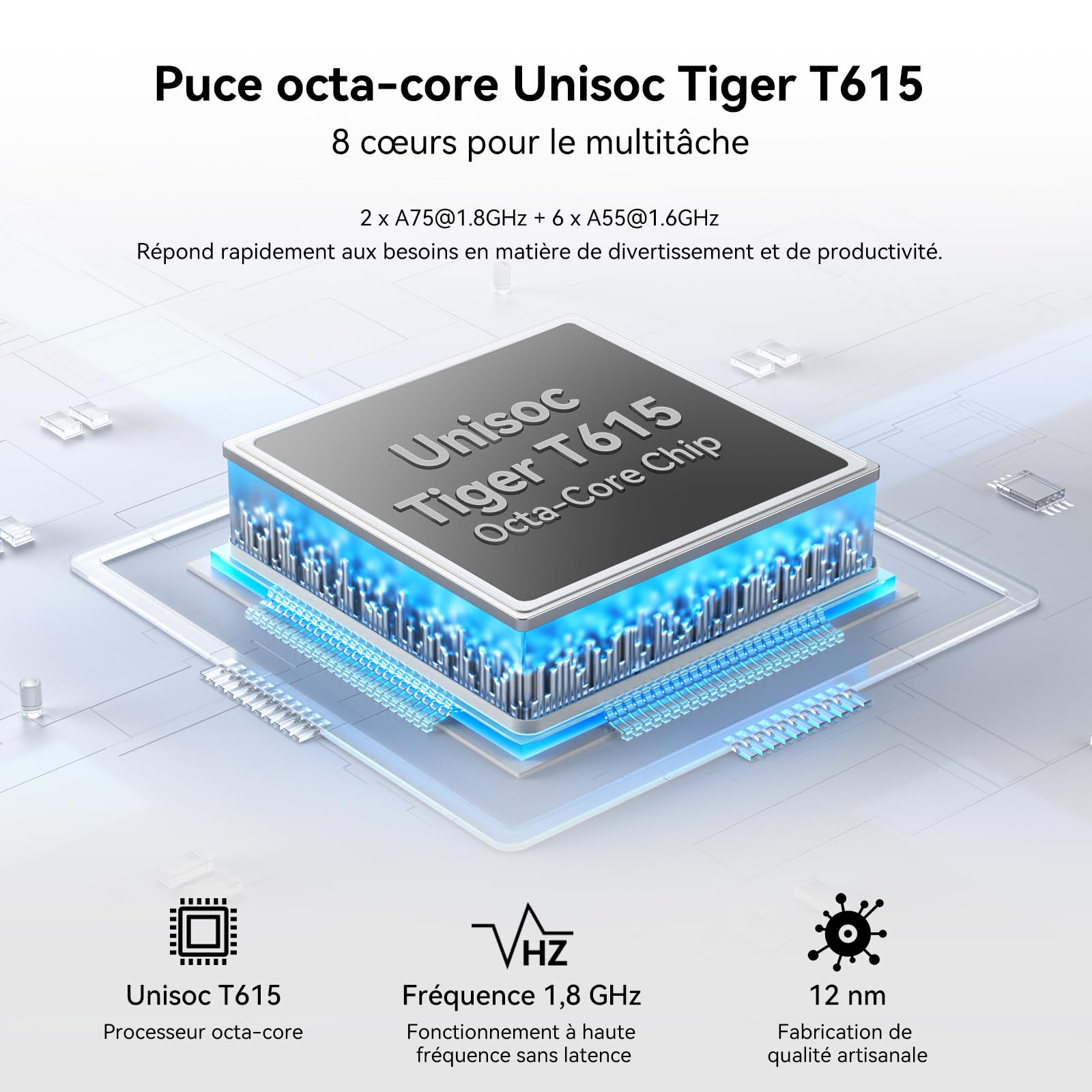Blackview ZENO 1 (Tablette 4G - 8'' - 6 000 mAh - 256 Go, 6 Go RAM) Orange